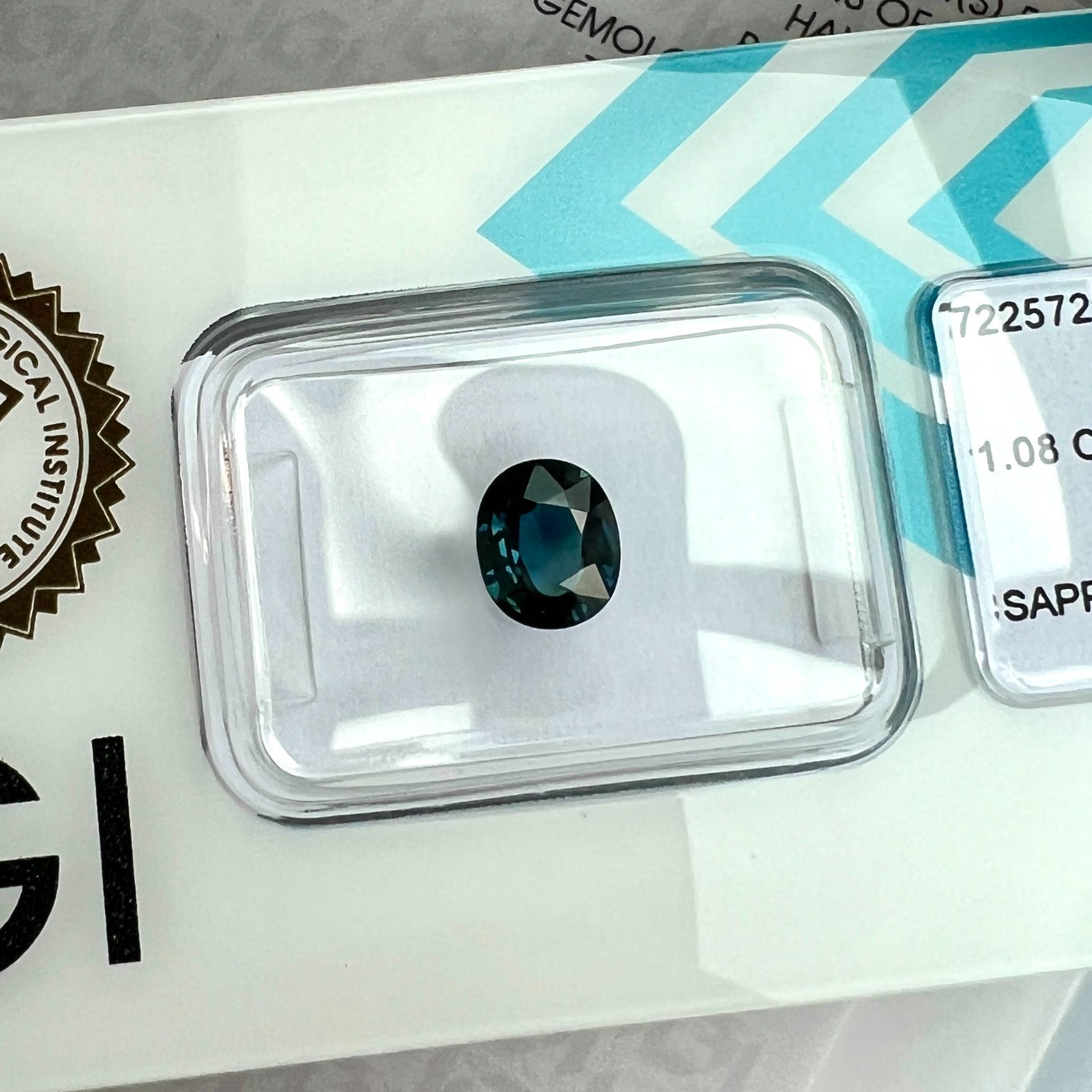 IGI CERTIFIED 1.08ct Untreated AUSTRALIAN Deep Blue Sapphire Oval Cut RARE — view 3