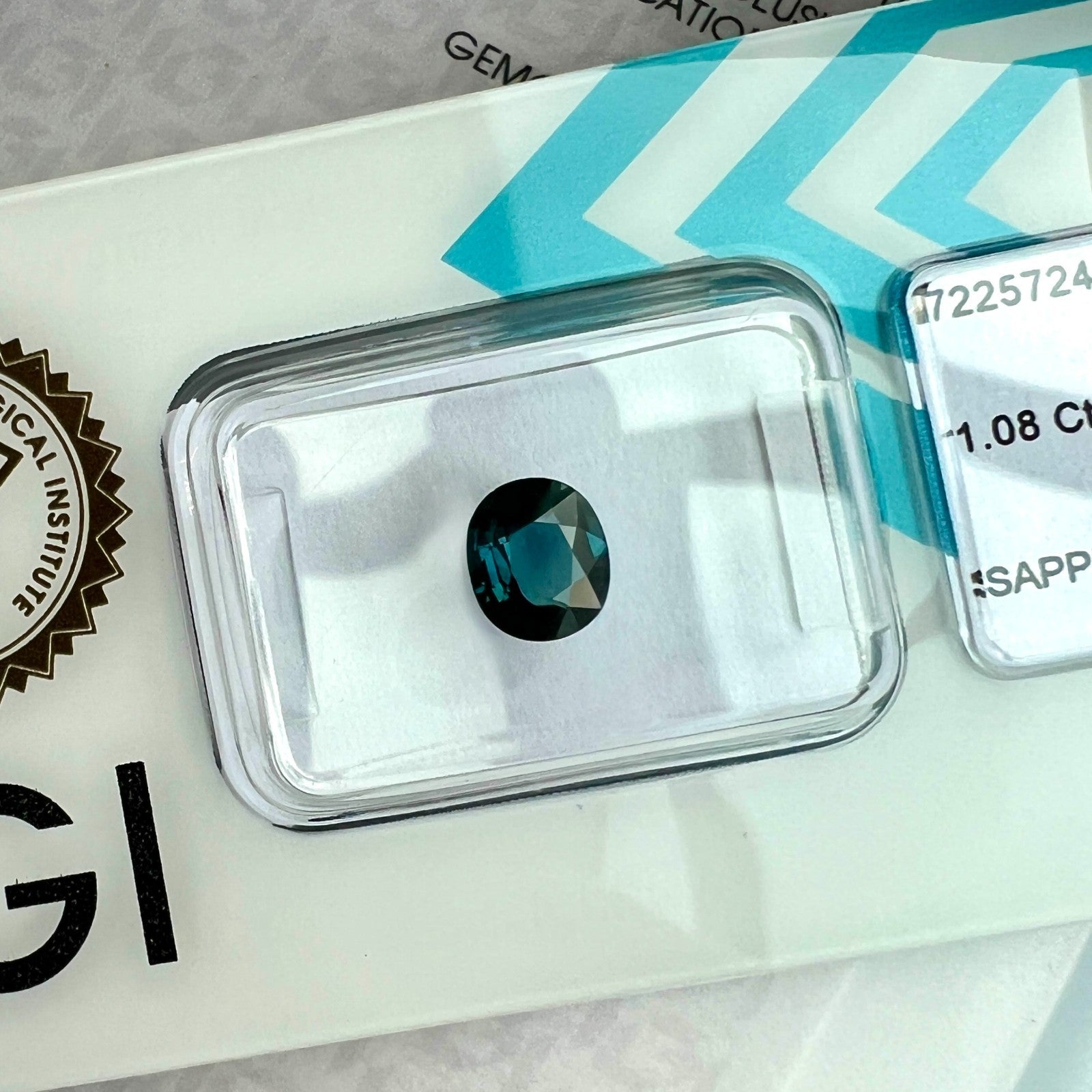 IGI CERTIFIED 1.08ct Untreated AUSTRALIAN Deep Blue Sapphire Oval Cut RARE — view 5