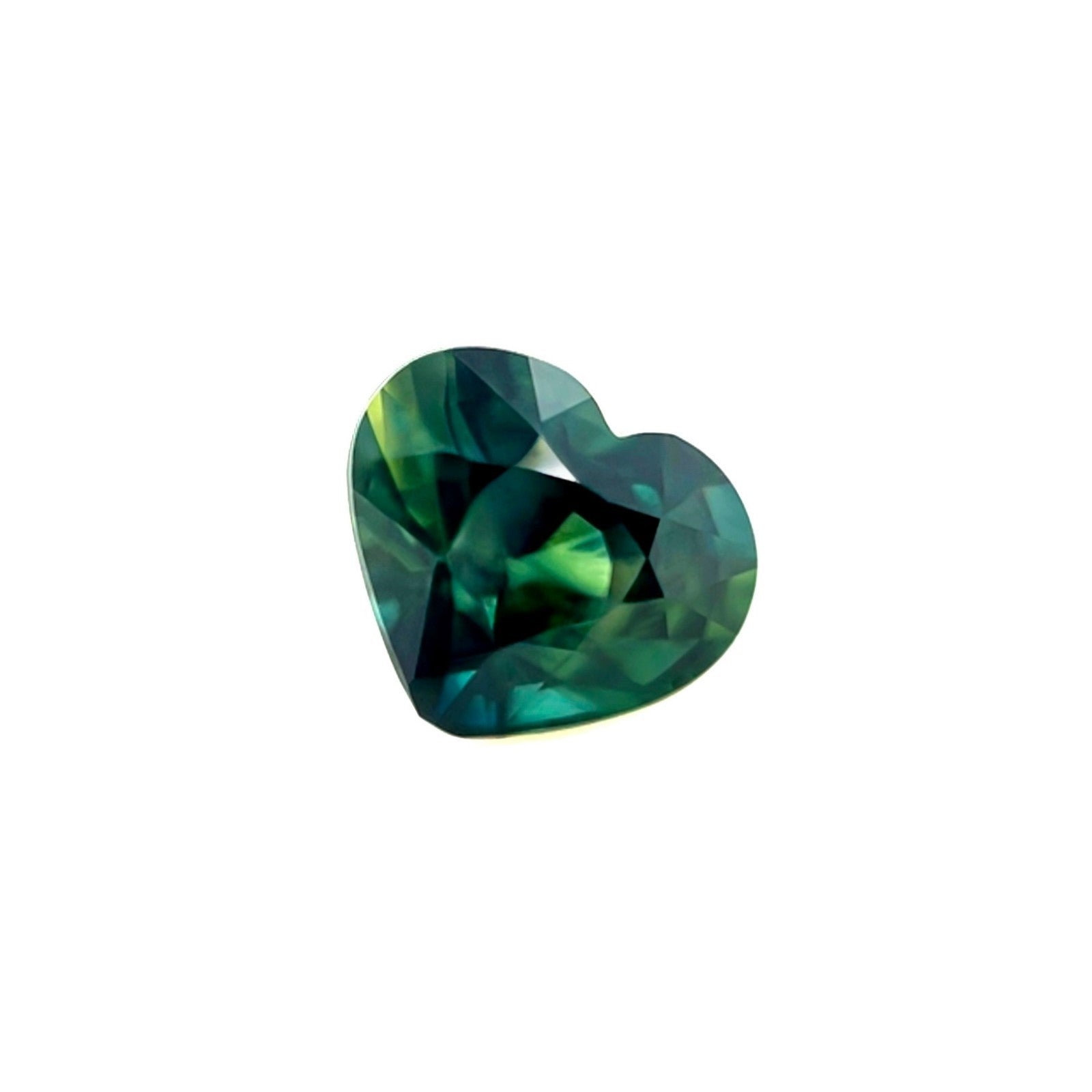 GIA CERTIFIED 1.57ct Deep Green Blue Sapphire UNTREATED Heart Cut NATURAL Gem — view 1