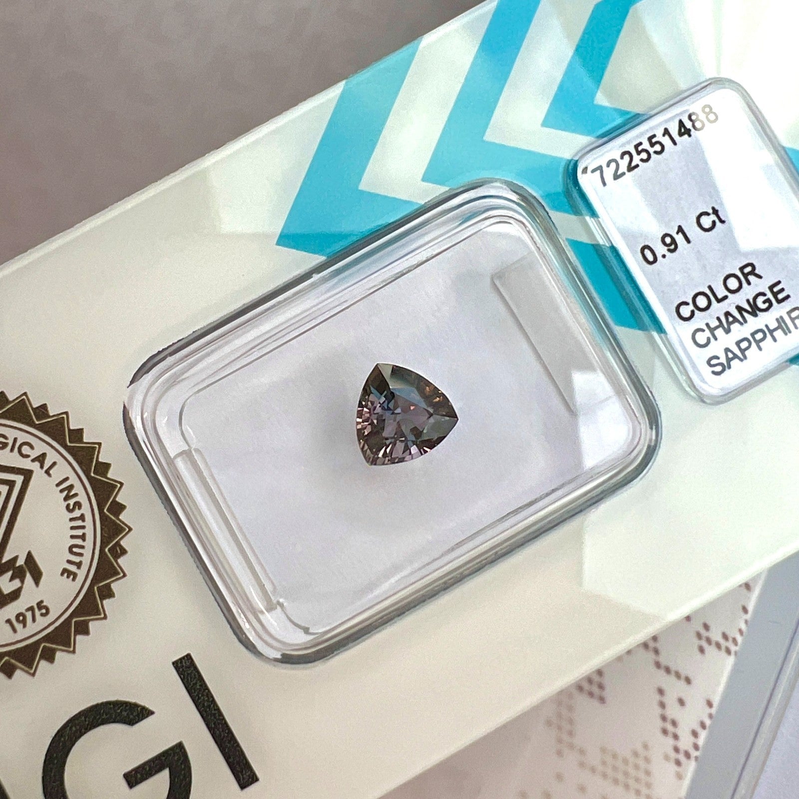 UNIQUE Colour Change Sapphire Blue Purple Untreated IGI CERTIFIED 0.91ct RARE — view 5
