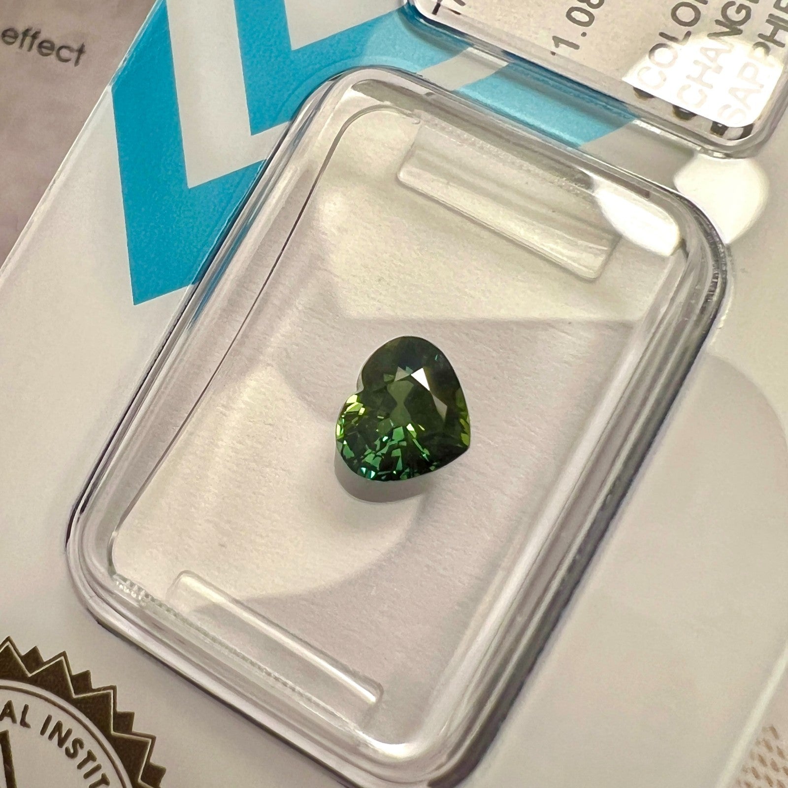 AUSTRALIAN 1.08ct Colour Change Sapphire NO HEAT Green Blue IGI CERTIFIED Gem — view 5