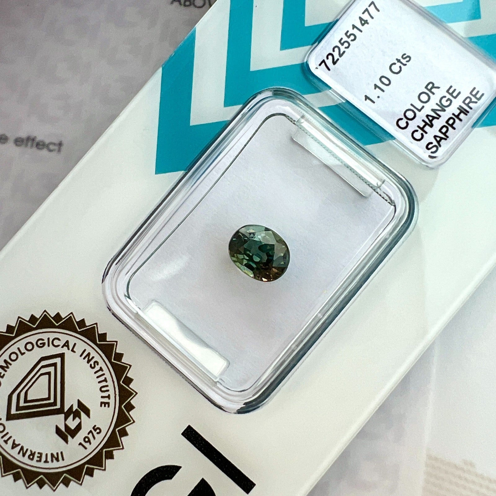 Rare IGI CERTIFIED 1.10ct Colour Change AUSTRALIA Sapphire UNHEATED Oval Cut