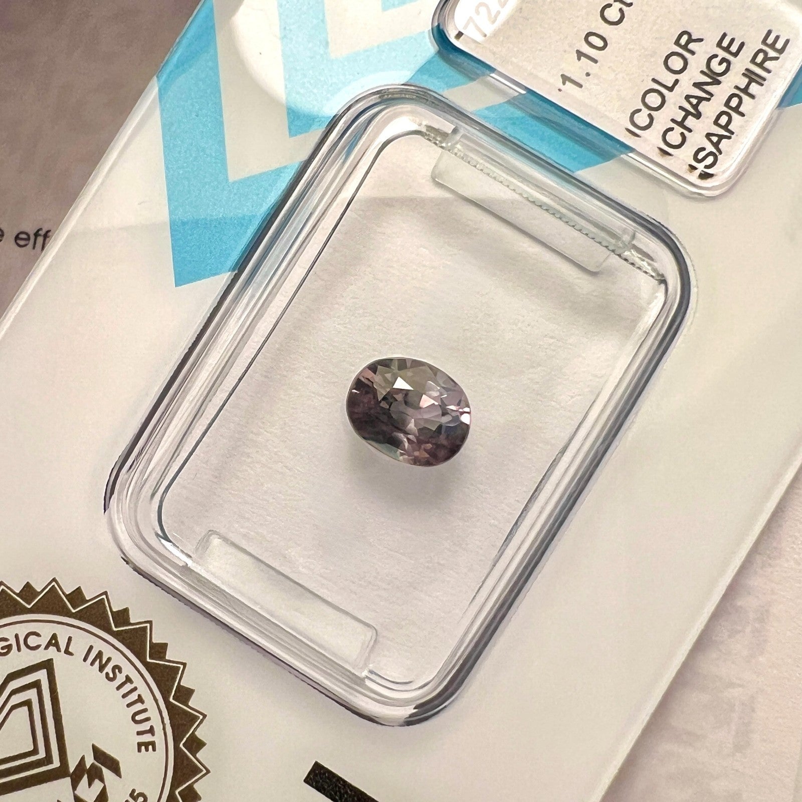 Rare IGI CERTIFIED 1.10ct Colour Change AUSTRALIA Sapphire UNHEATED Oval Cut — view 3