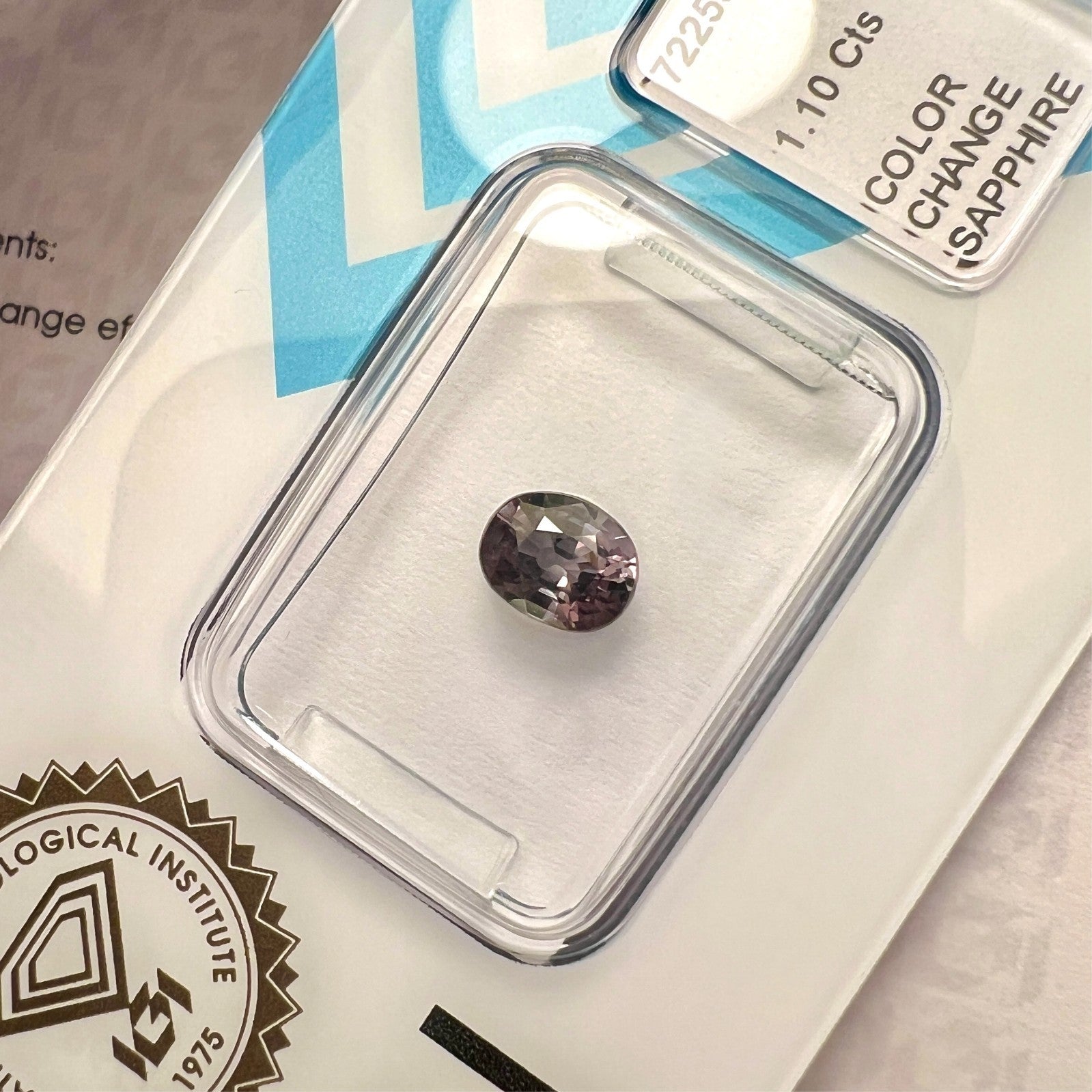 Rare IGI CERTIFIED 1.10ct Colour Change AUSTRALIA Sapphire UNHEATED Oval Cut — view 5