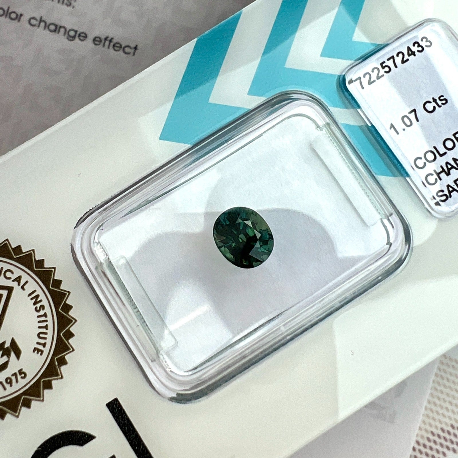 Rare IGI CERTIFIED 1.07ct Colour Change AUSTRALIA Sapphire UNHEATED Oval Cut