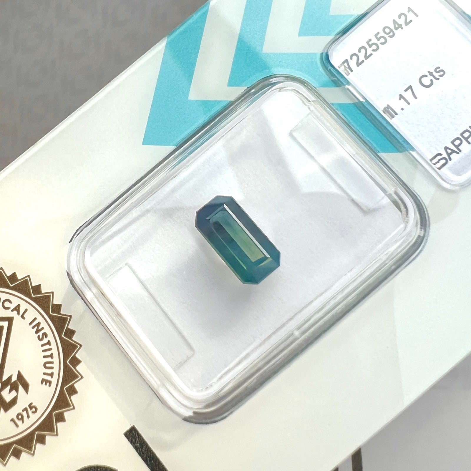 IGI CERTIFIED 1.17ct AUSTRALIA Green Blue TEAL Sapphire UNTREATED Hazy Silky Gem — view 5