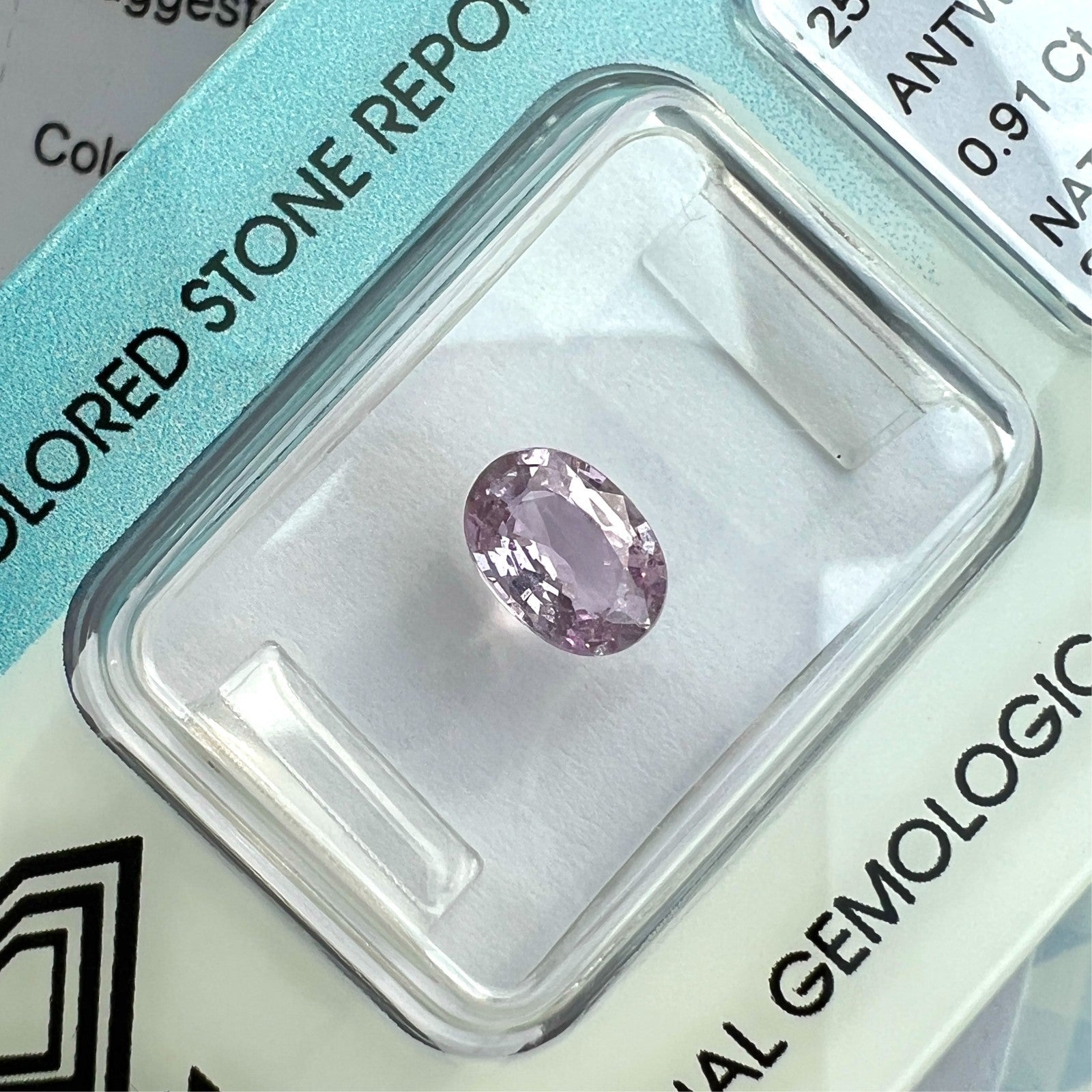 Rare IGI Certified COLOUR CHANGE Sapphire CEYLON Pinkish Purple 0.91ct Oval Cut