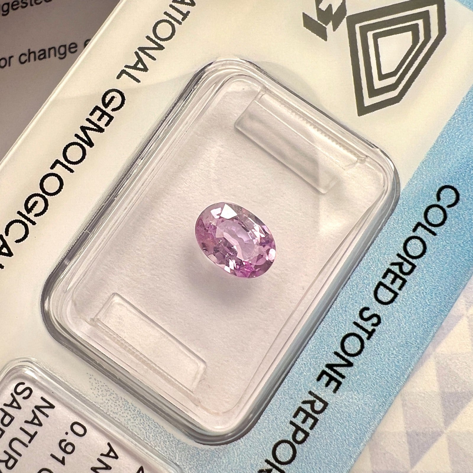 Rare IGI Certified COLOUR CHANGE Sapphire CEYLON Pinkish Purple 0.91ct Oval Cut — view 2