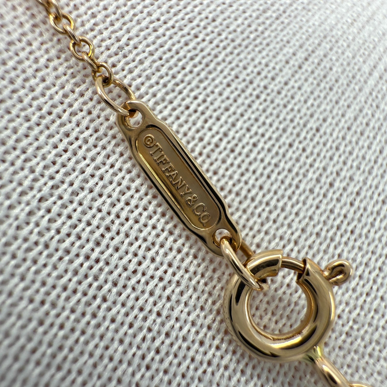 Rare Tiffany & Co. Soleste Round Cut Diamond 18k Yellow Gold Pendant Necklace — view 4