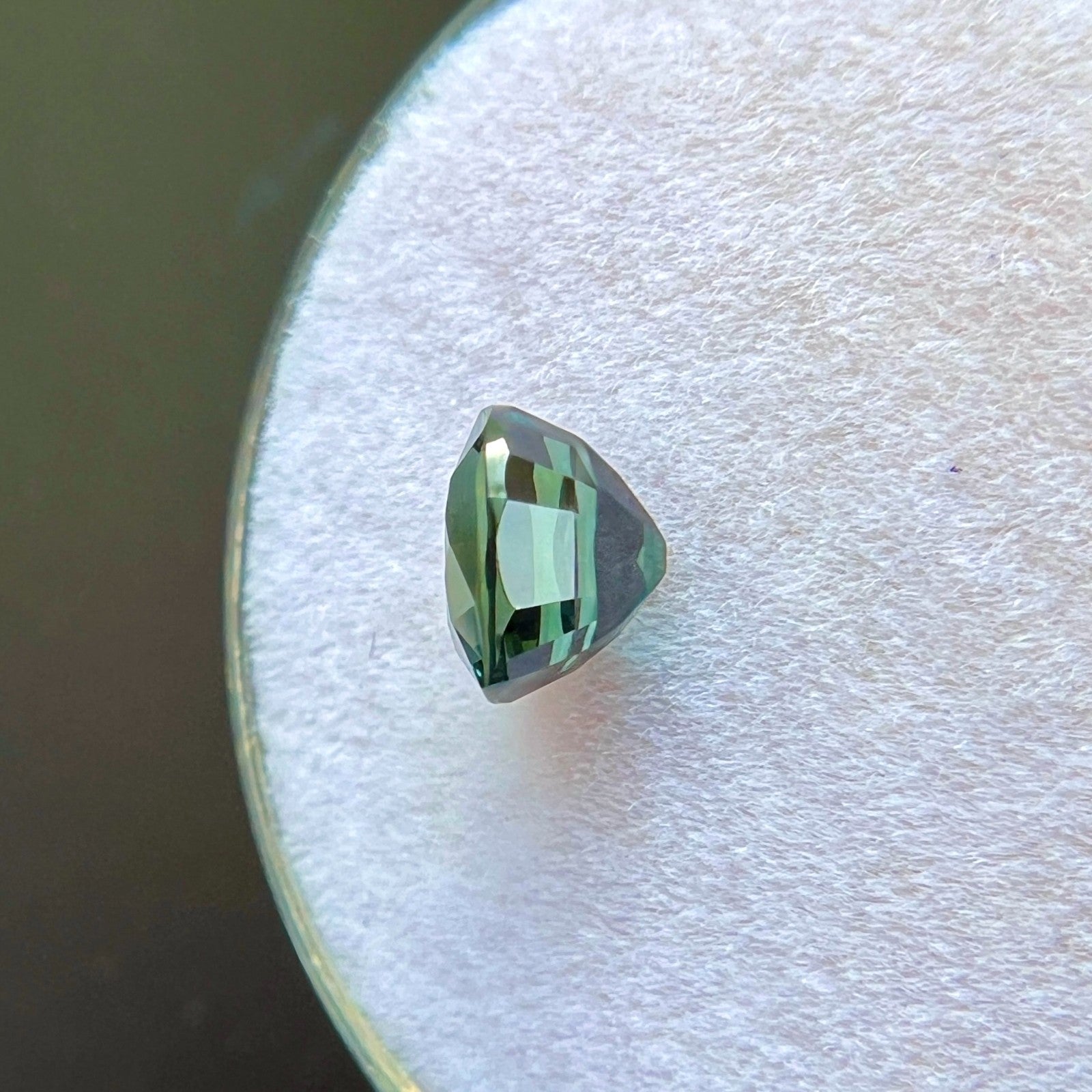 GIA Certified 1.32ct Natural Deep TEAL Green Blue UNTREATED Sapphire Cushion Cut — view 5