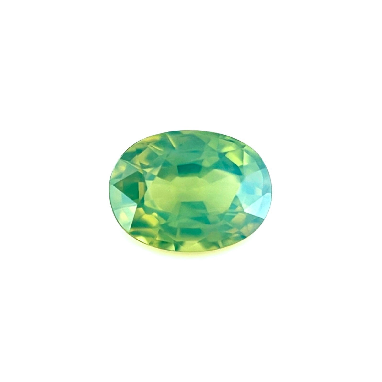 UNIQUE 1.40ct GIA CERTIFIED Hazy Green Blue Yellow Sapphire UNHEATED Oval Cut — view 1