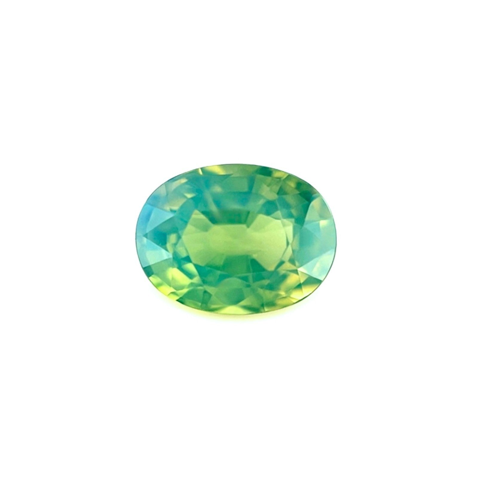 UNIQUE 1.40ct GIA CERTIFIED Hazy Green Blue Yellow Sapphire UNHEATED Oval Cut — view 2