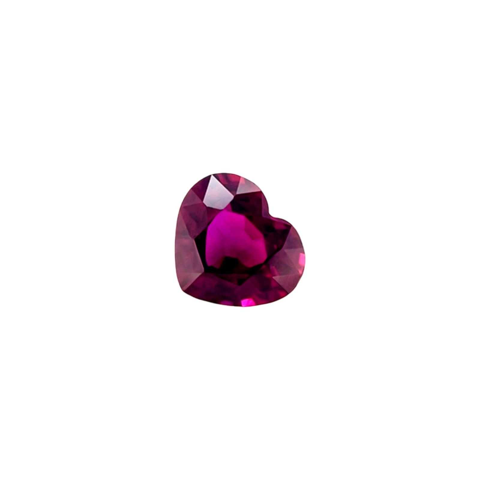 GIA CERTIFIED Natural UNTREATED Ruby Purple Red 0.54ct Heart Cut Gem NO HEAT — view 2