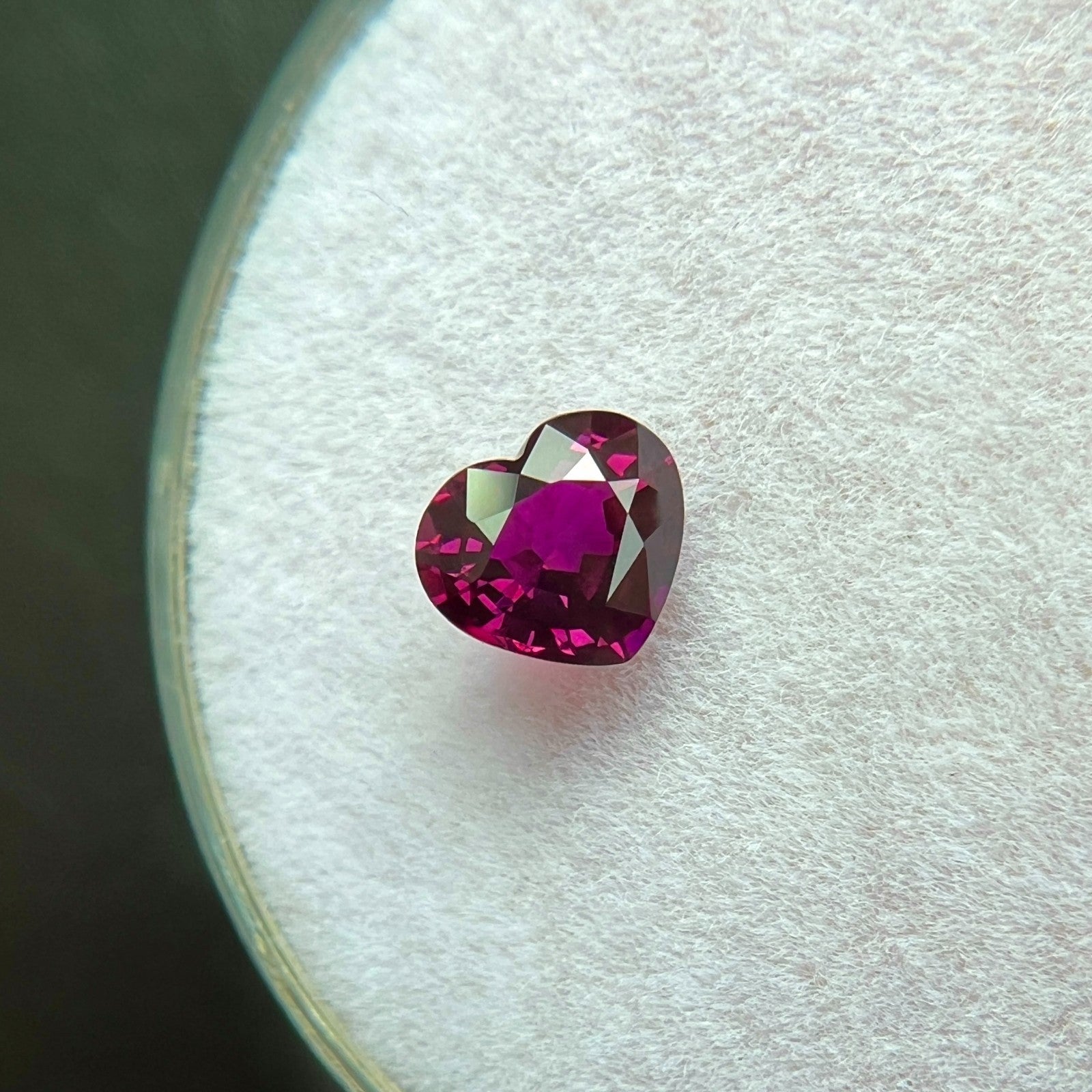 GIA CERTIFIED Natural UNTREATED Ruby Purple Red 0.54ct Heart Cut Gem NO HEAT — view 4
