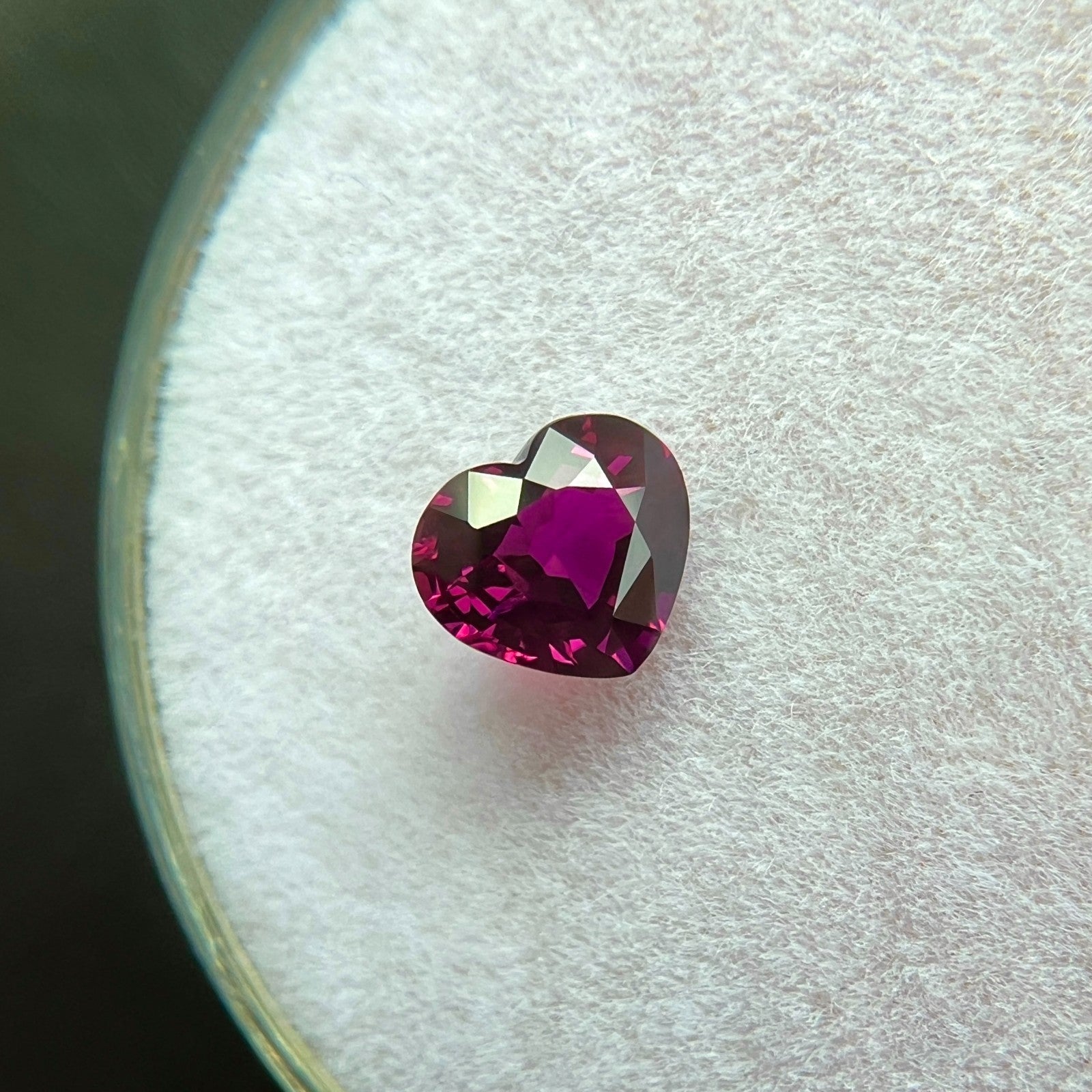 GIA CERTIFIED Natural UNTREATED Ruby Purple Red 0.54ct Heart Cut Gem NO HEAT — view 5