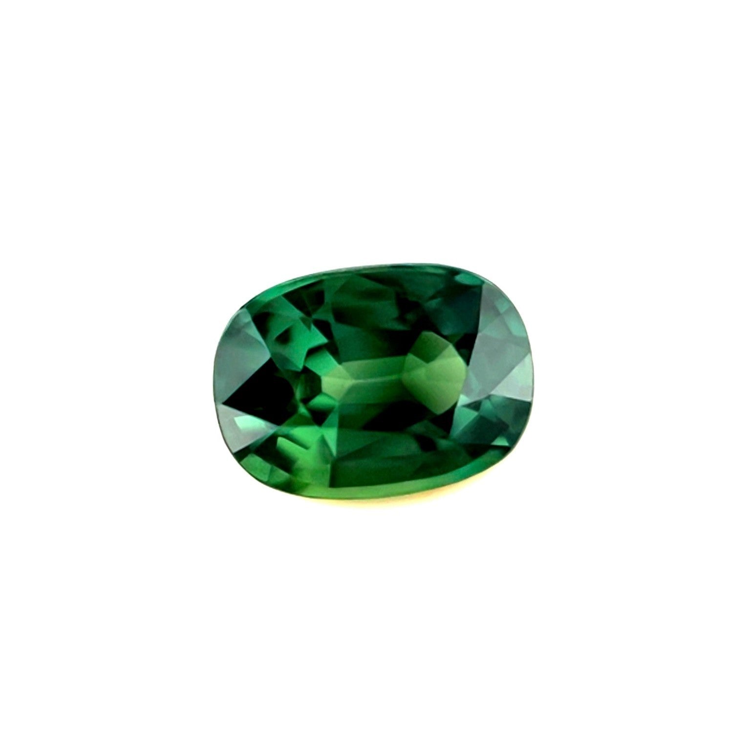 GIA Certified 1.45ct UNTREATED Thailand Sapphire Natural Green Blue Cushion Cut — view 2