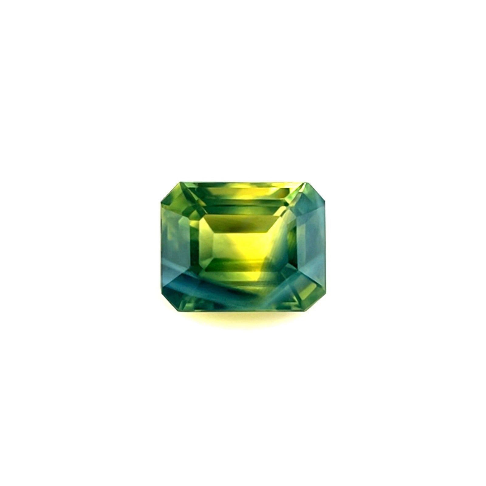 GIA CERTIFIED Australian 1.29ct Parti Colour Sapphire Blue Green Yellow Octagon