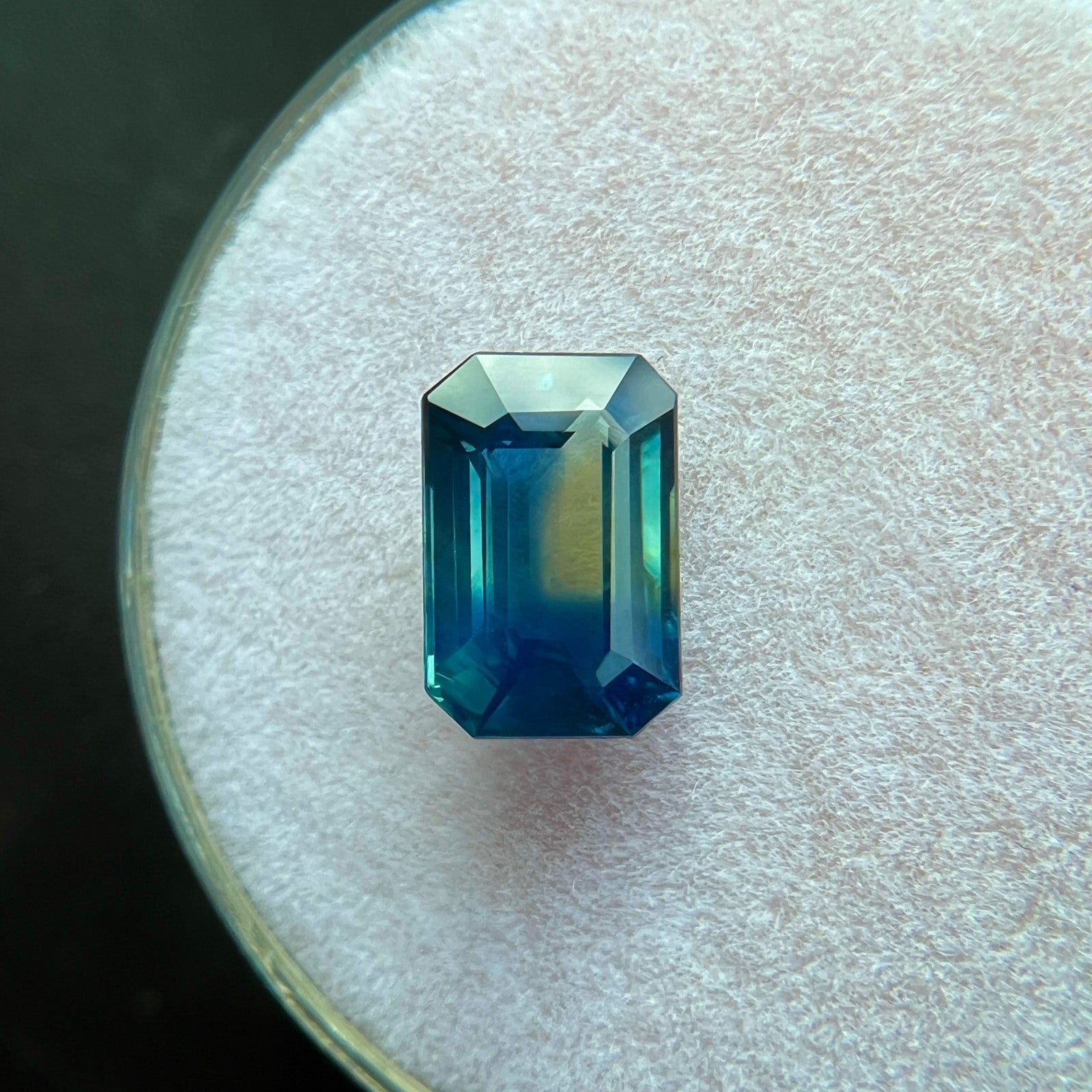Unique GIA CERTIFIED 1.79ct Sapphire UNTREATED Yellow Blue Bi Colour Octagon — view 5