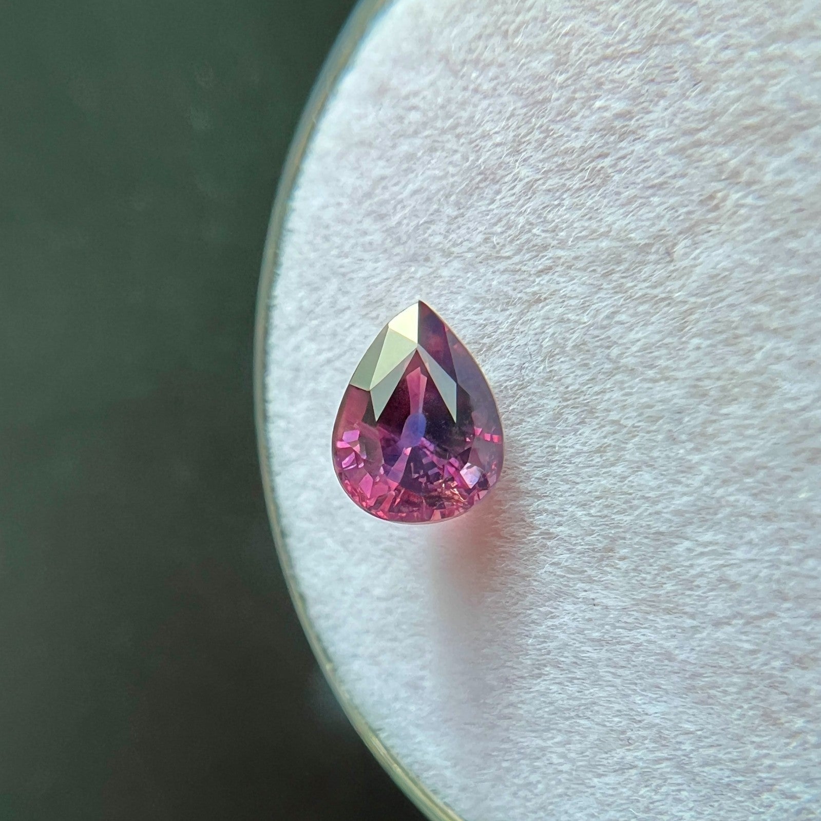 UNIQUE 1.02ct GIA CERTIFIED Untreated Sapphire RARE Purple Pink Pear Cut NO HEAT — view 3