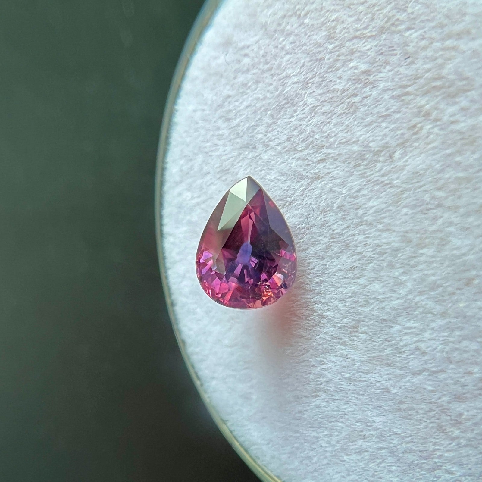 UNIQUE 1.02ct GIA CERTIFIED Untreated Sapphire RARE Purple Pink Pear Cut NO HEAT — view 4