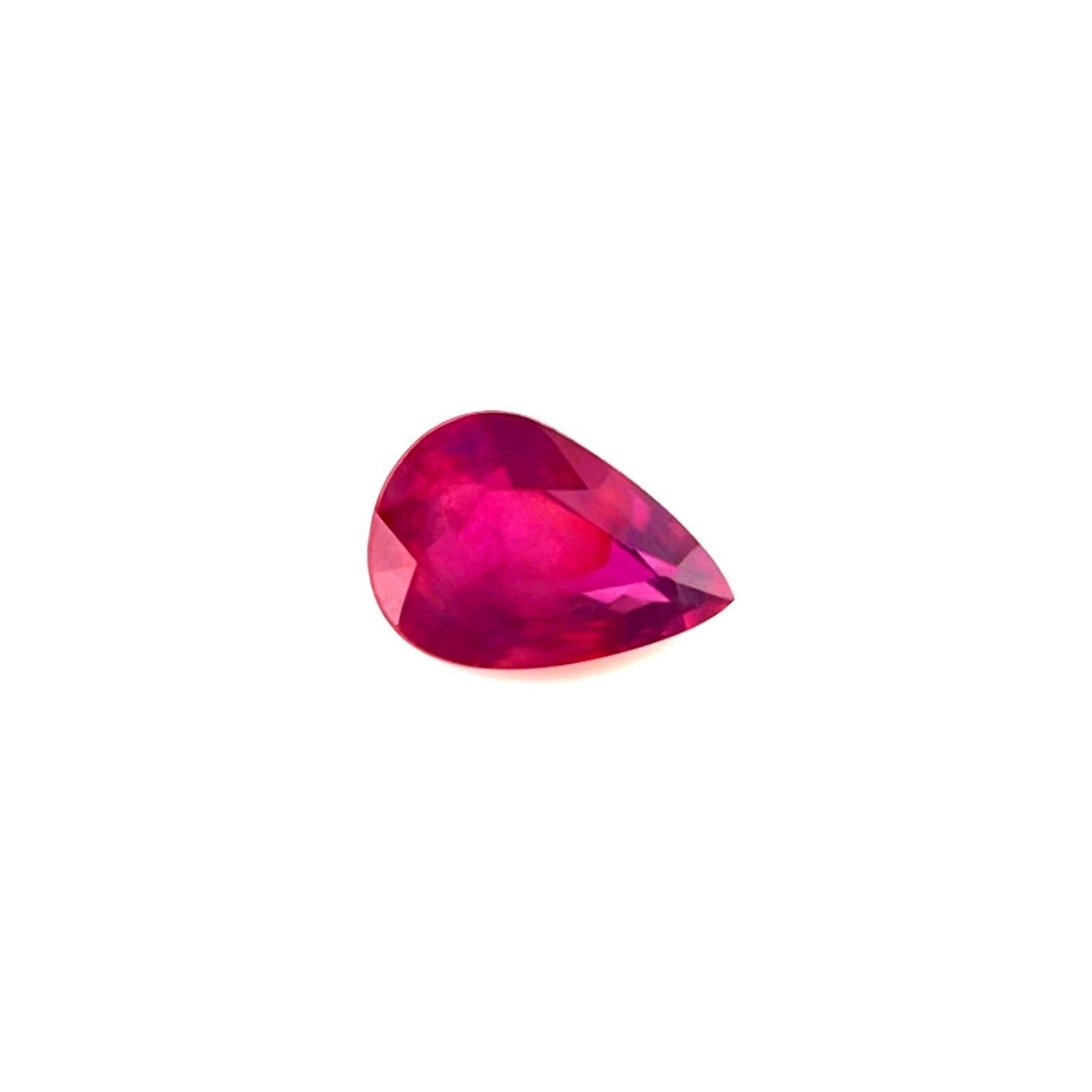 GIA CERTIFIED Natural Ruby Deep Red 0.58ct Pear Teardrop Cut Loose Unheated RARE