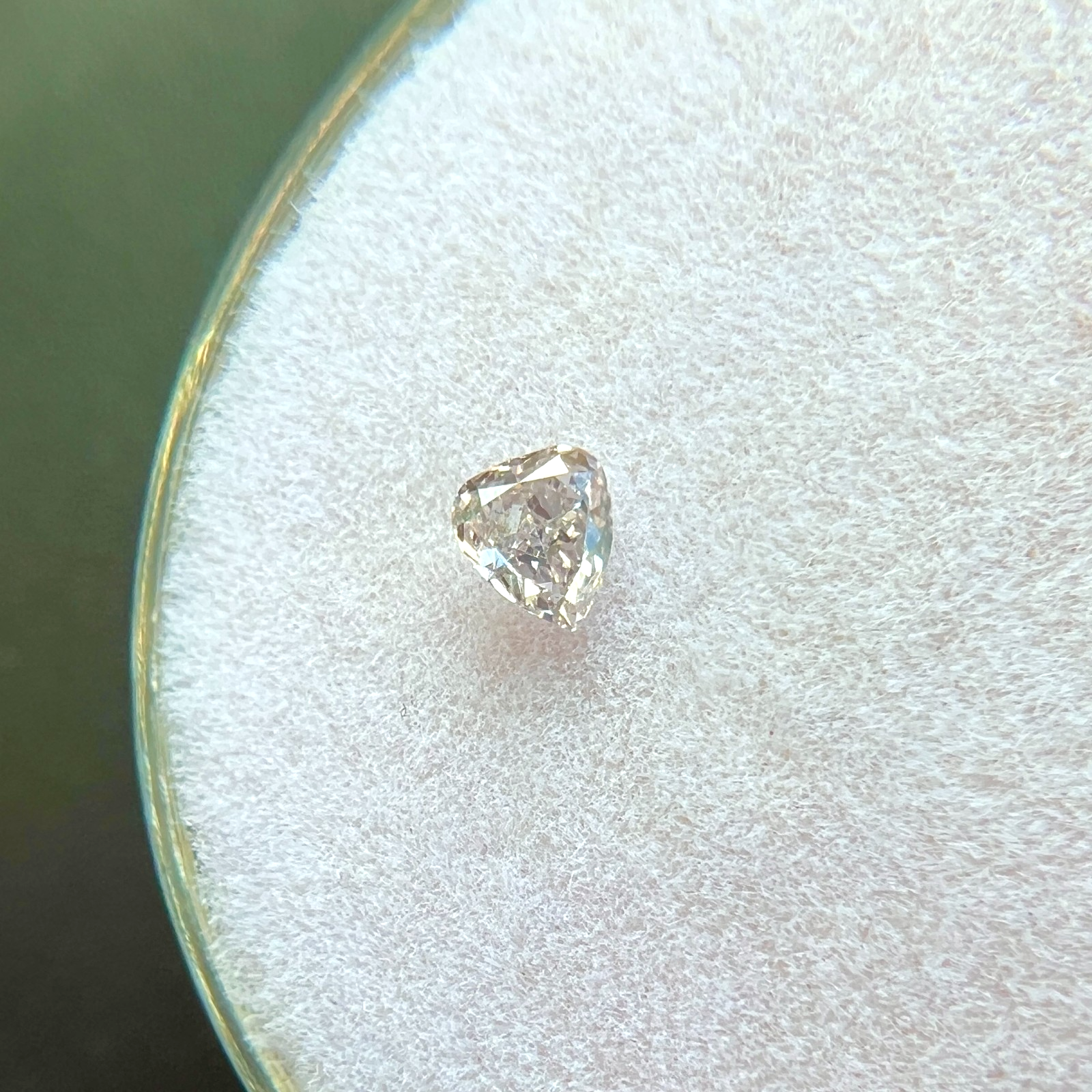 GIA CERTIFIED 0.10ct NATURAL Untreated Fancy Light Purple Pink Diamond Pear Cut — view 5