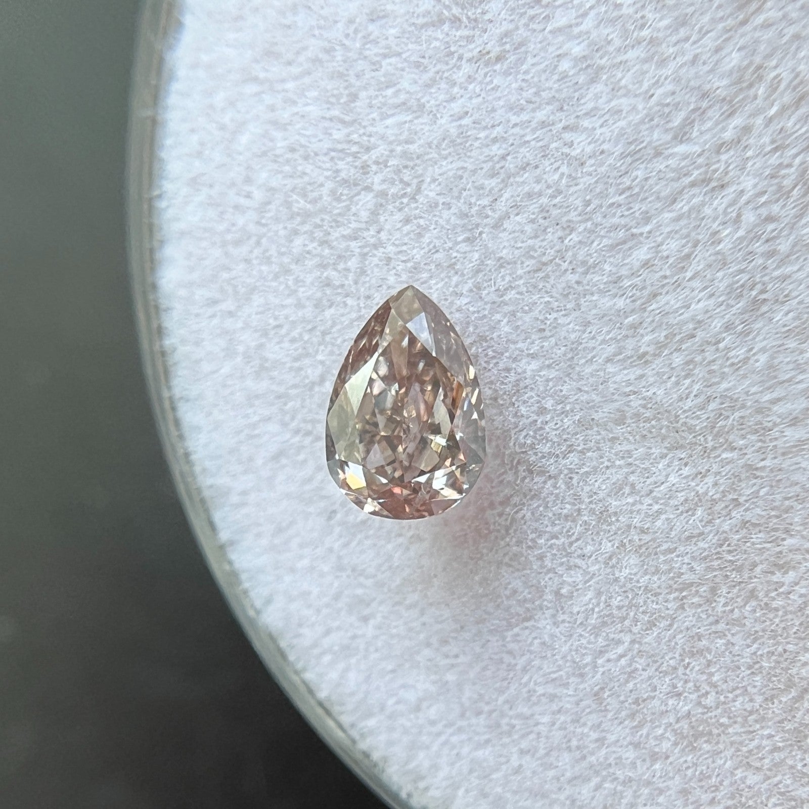 GIA CERTIFIED 0.29ct Untreated Fancy Pink Brown Diamond Pear Cut SI2 RARE Gem — view 3