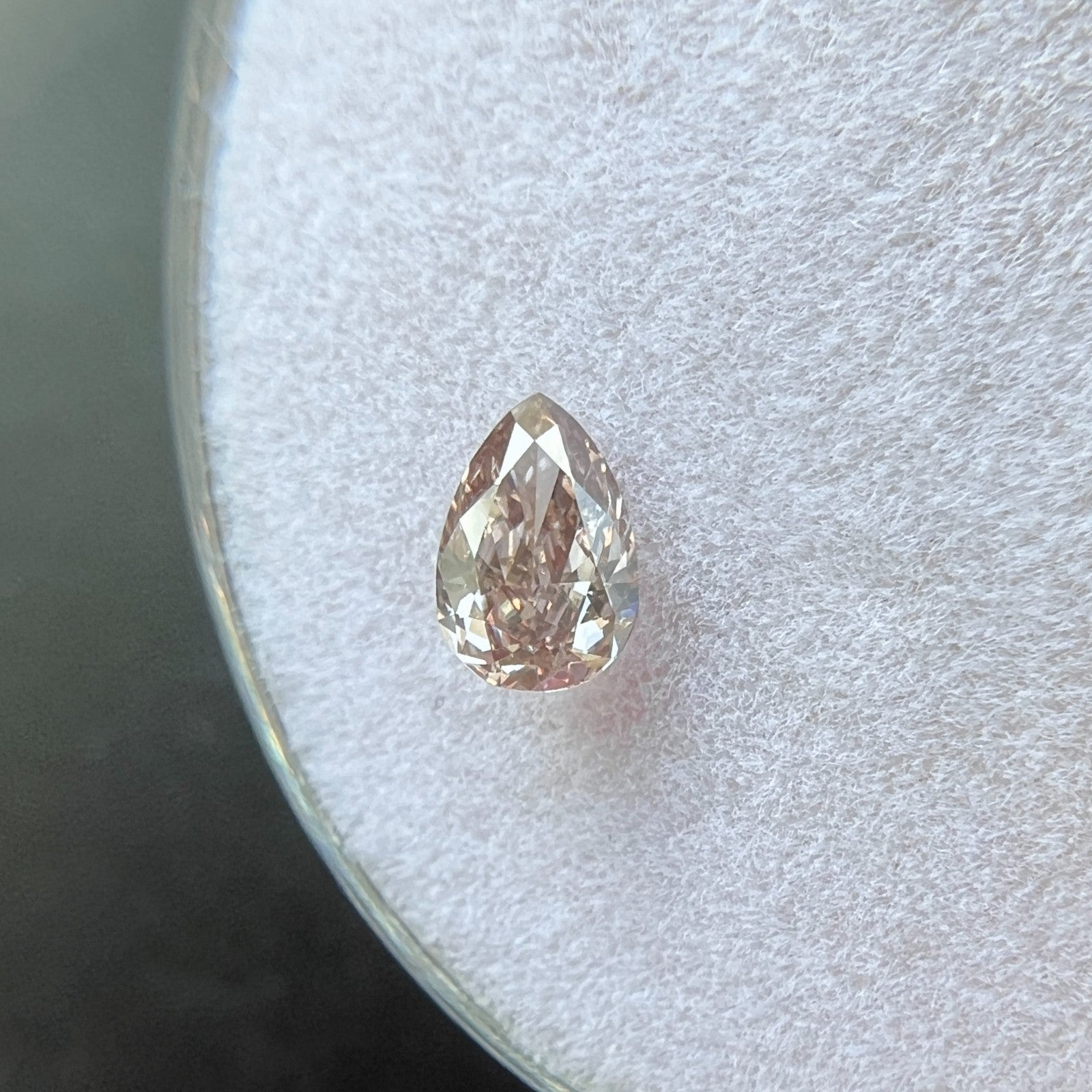 GIA CERTIFIED 0.29ct Untreated Fancy Pink Brown Diamond Pear Cut SI2 RARE Gem — view 4