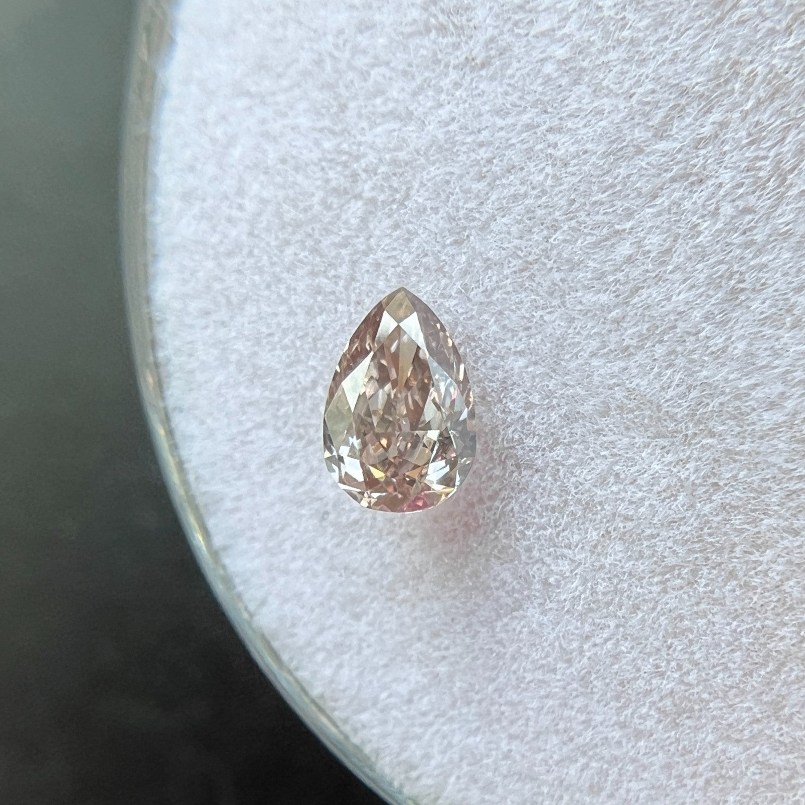 GIA CERTIFIED 0.29ct Untreated Fancy Pink Brown Diamond Pear Cut SI2 RARE Gem — view 5