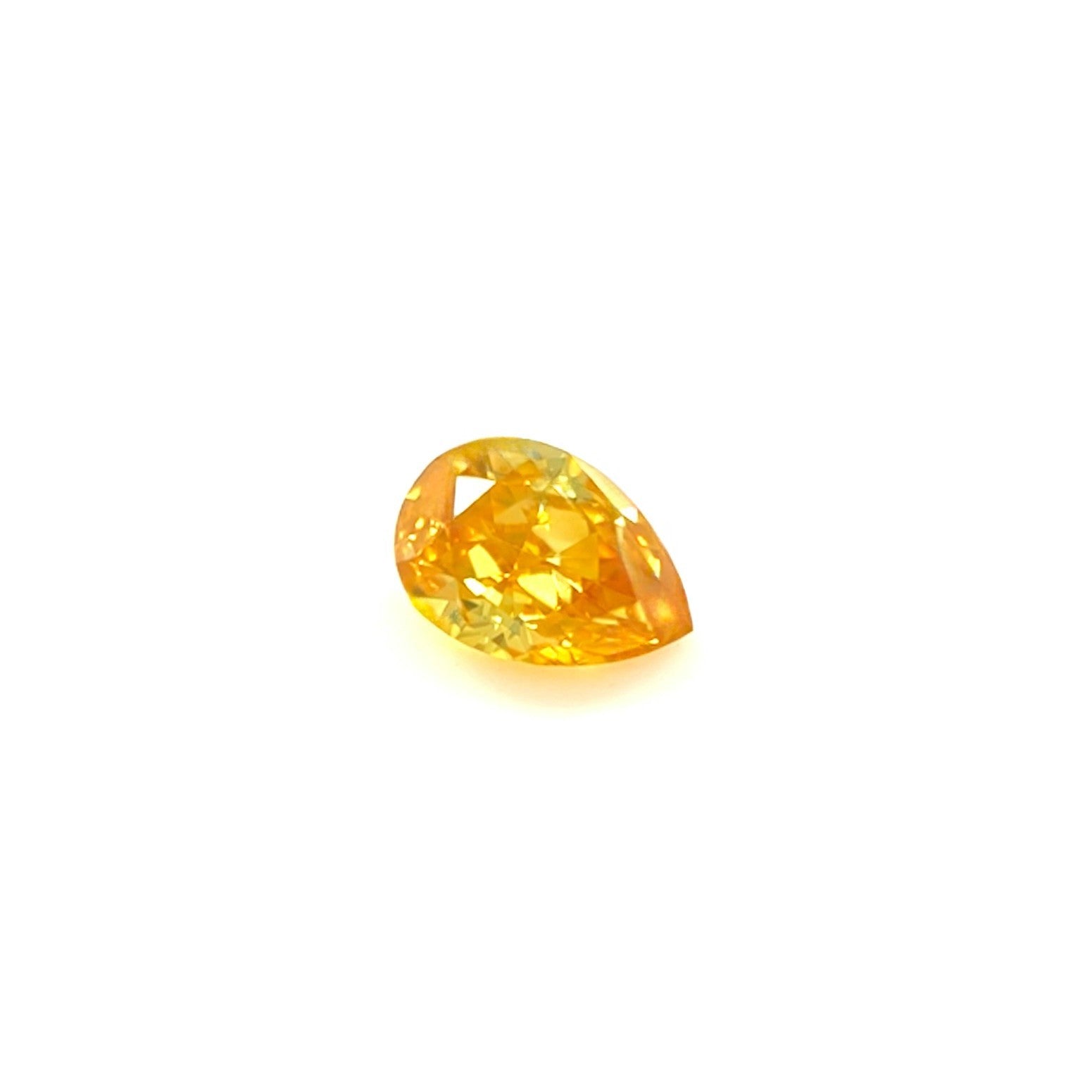 GIA CERTIFIED 0.26ct NATURAL Untreated Fancy DEEP Orange Yellow Diamond Pear VS1