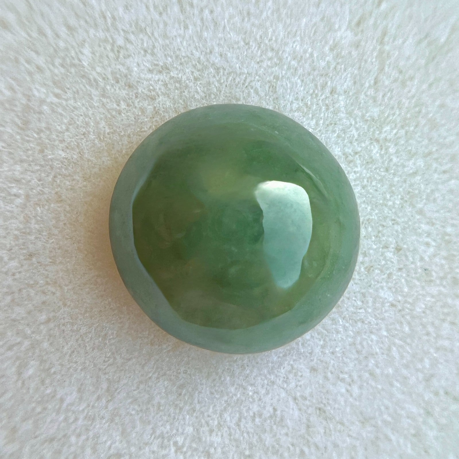 HUGE 15.39ct IGI CERTIFIED Green Jadeite Jade ‘A’ Grade Oval Cabochon RARE Gem — view 3