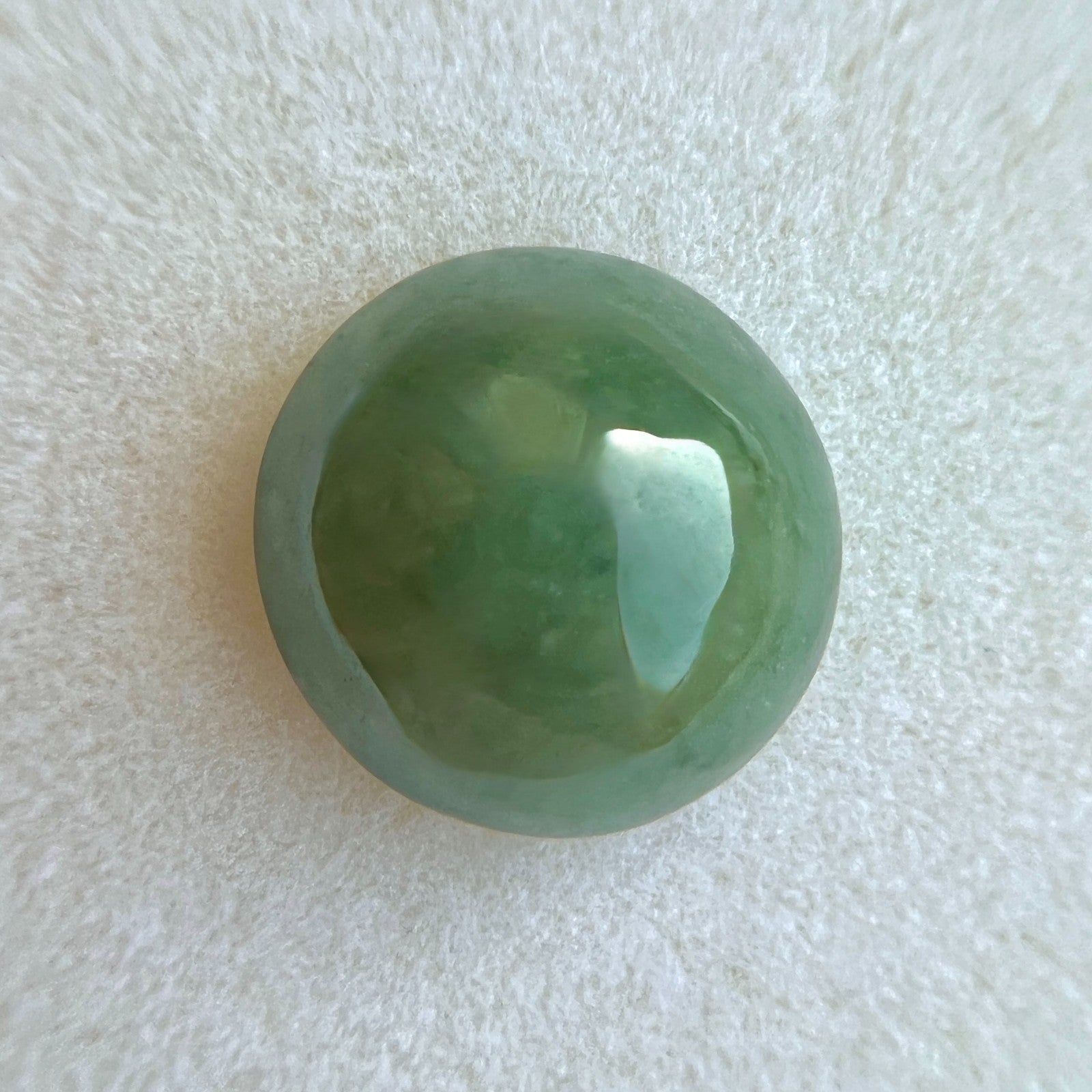 HUGE 15.39ct IGI CERTIFIED Green Jadeite Jade ‘A’ Grade Oval Cabochon RARE Gem — view 4