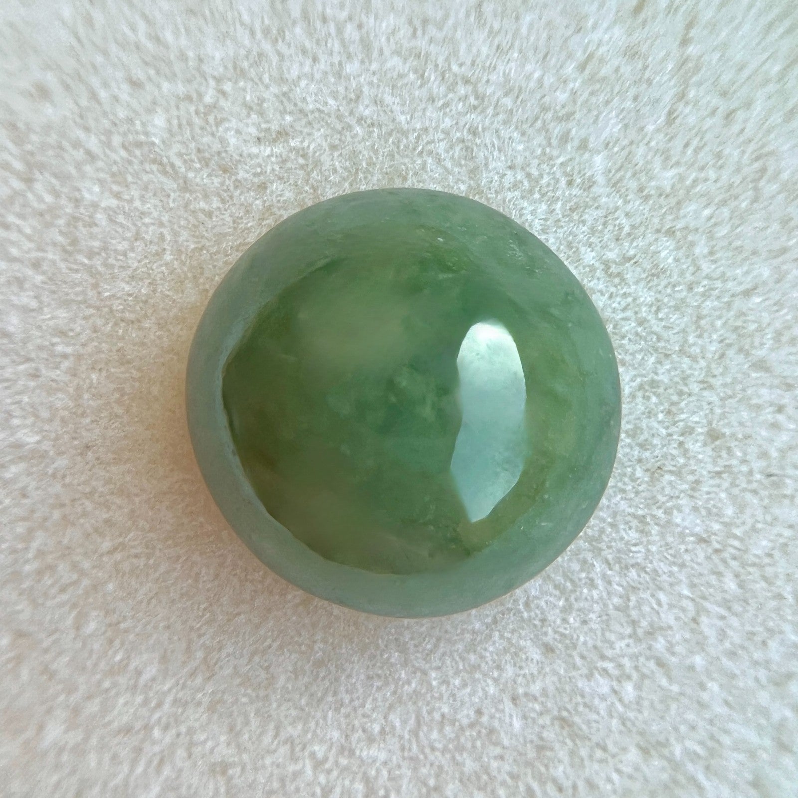 HUGE 15.39ct IGI CERTIFIED Green Jadeite Jade ‘A’ Grade Oval Cabochon RARE Gem — view 5