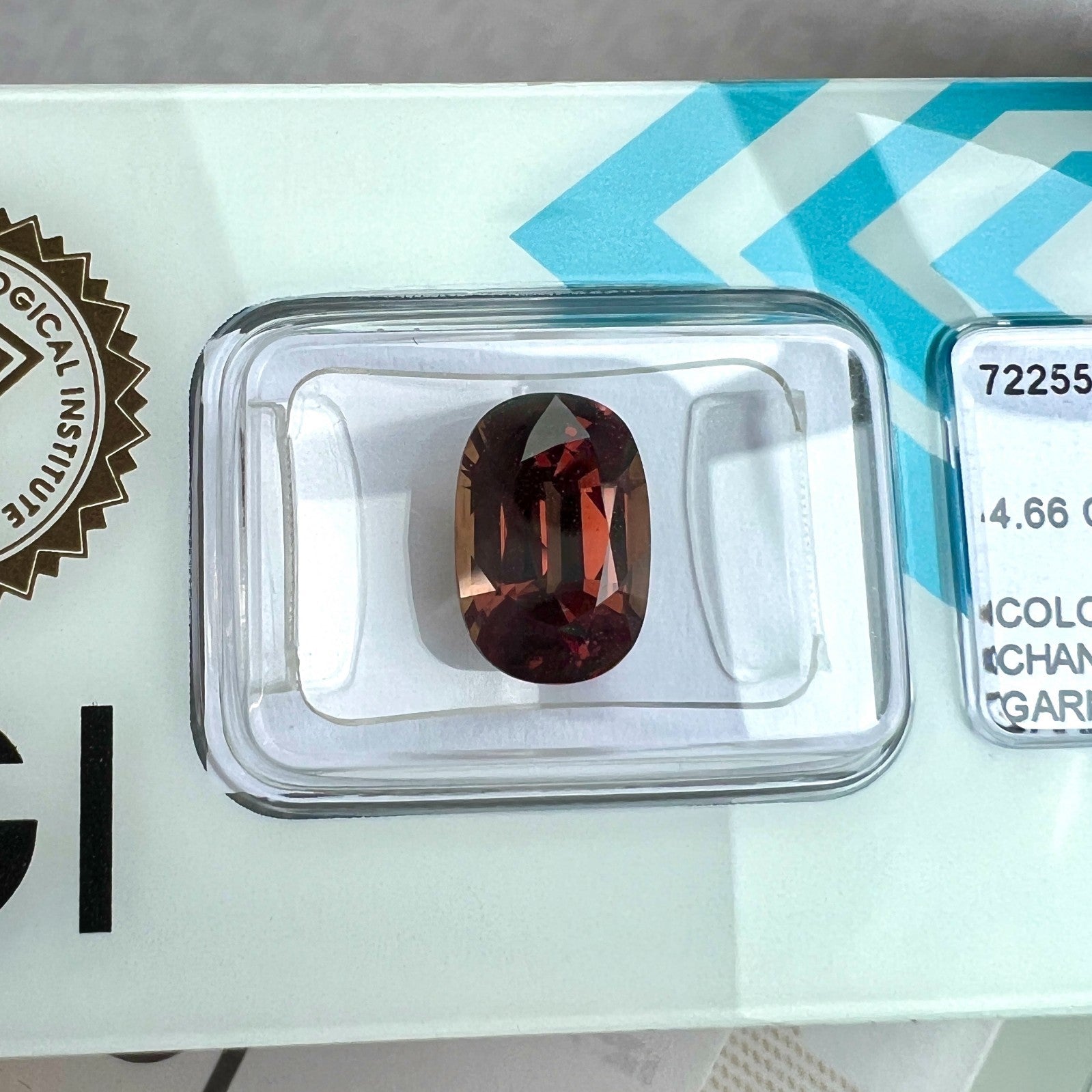 4.66ct NATURAL Colour Change Garnet Purple Brown Purple IGI CERTIFIED Rare Gem — view 4
