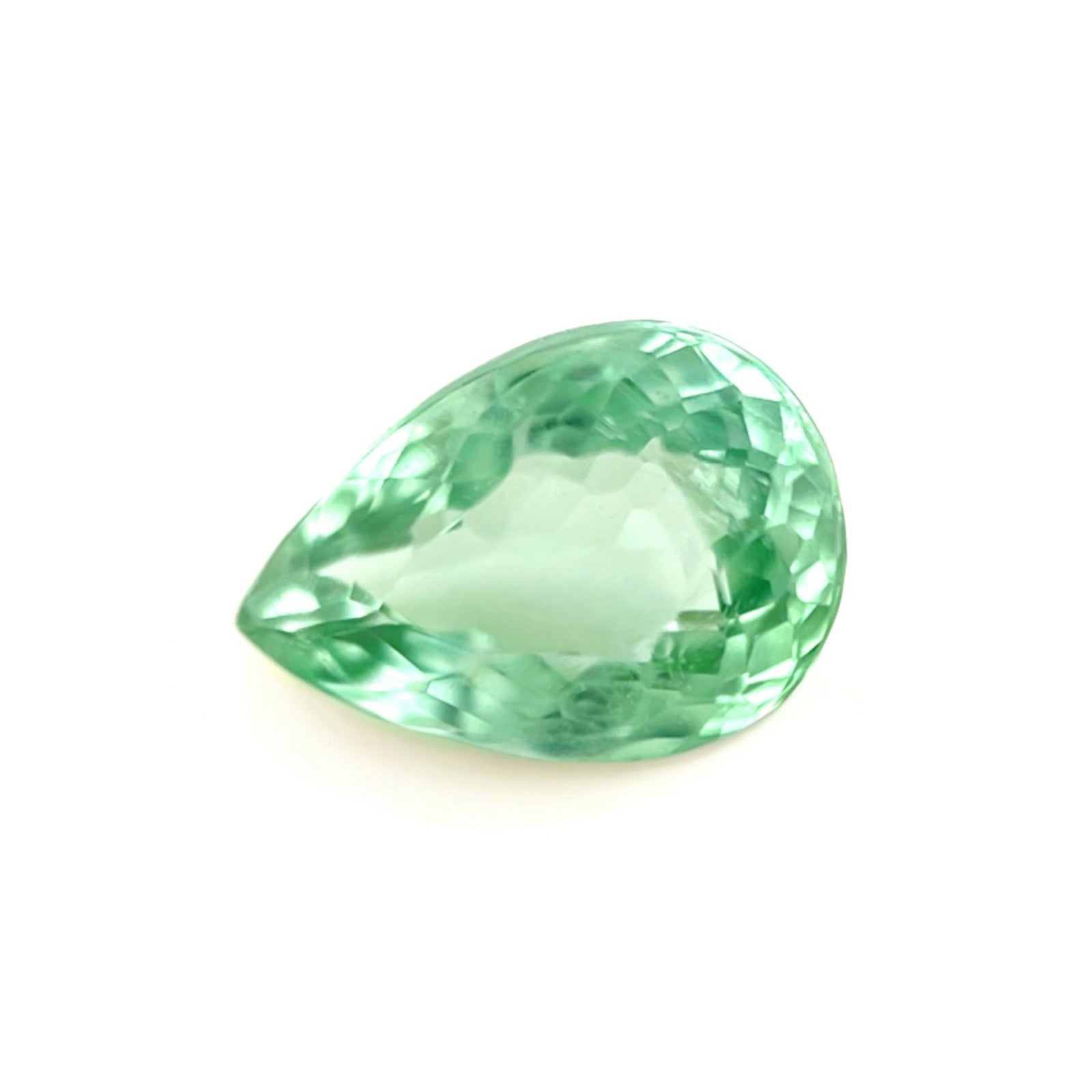 GIA CERTIFIED 2.09ct PARAIBA Tourmaline Light MINT Green Pear Cut RARE Gem