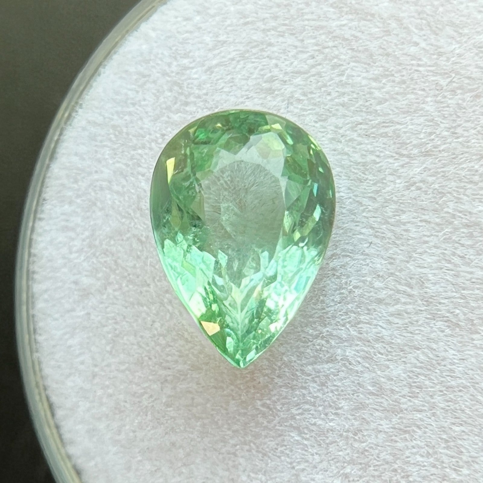 GIA CERTIFIED 2.09ct PARAIBA Tourmaline Light MINT Green Pear Cut RARE Gem — view 3
