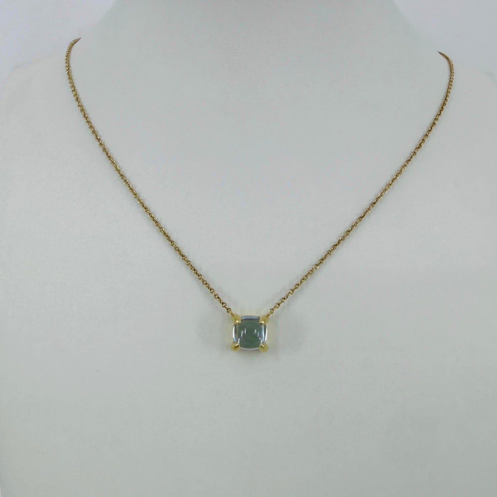 Vintage Tiffany & Co Paloma Picasso Blue Topaz 18k Yellow Gold Pendant Necklace — view 5