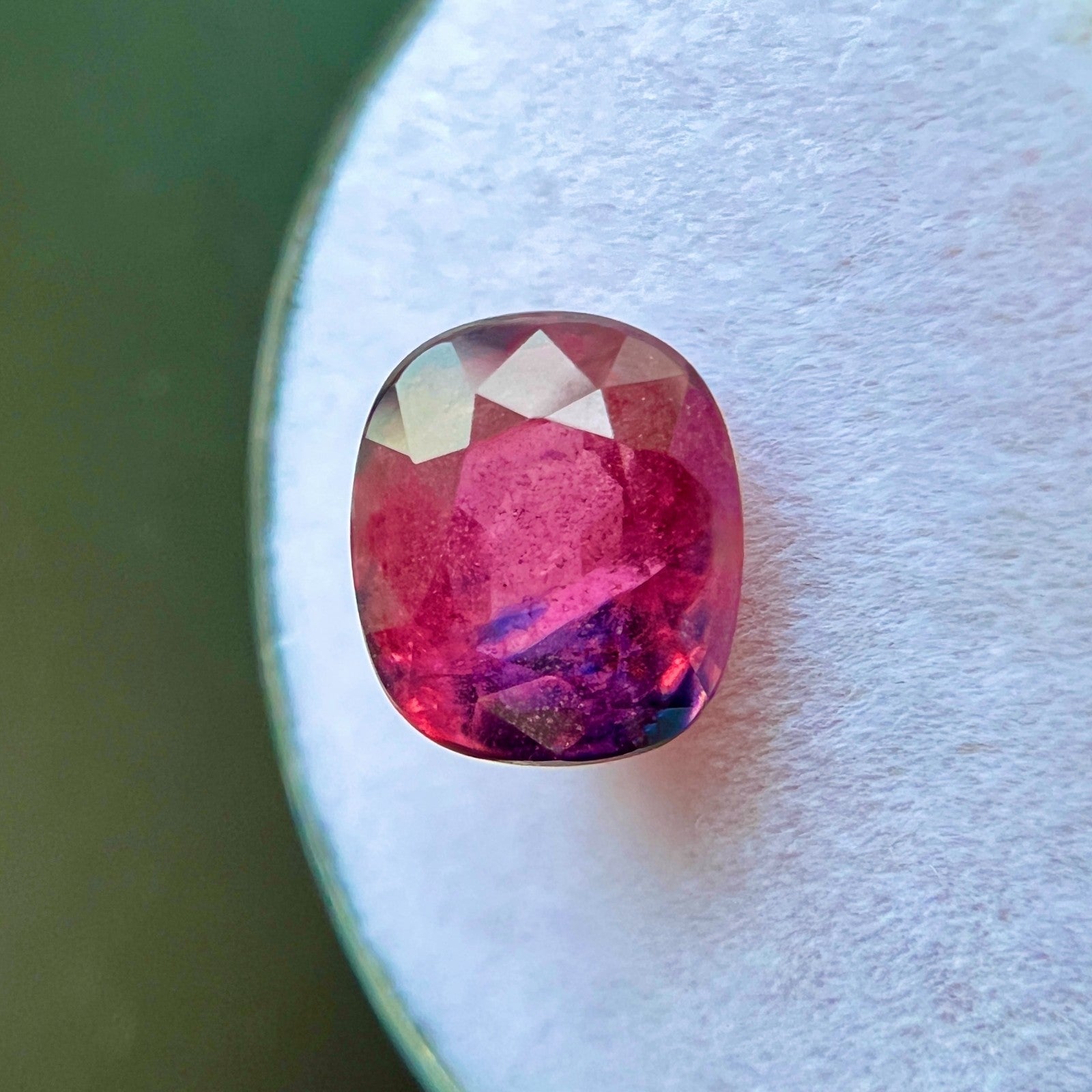 UNIQUE 3.00ct Natural WINZA Sapphire Ruby Blue Red UNTREATED Rare Gemstone — view 3