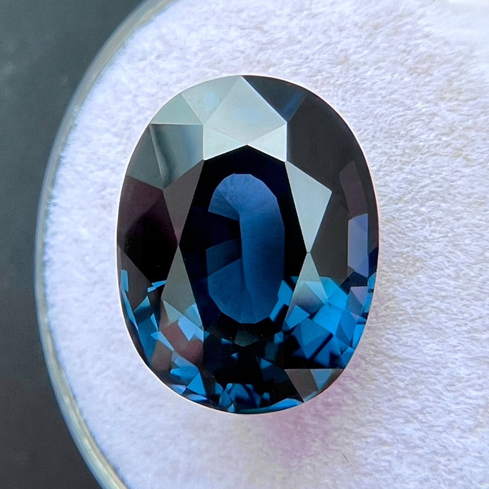 RARE 7.27ct DEEP Blue Spinel NATURAL Oval Cut 13.3x10mm Loose Gemstone IF — view 2