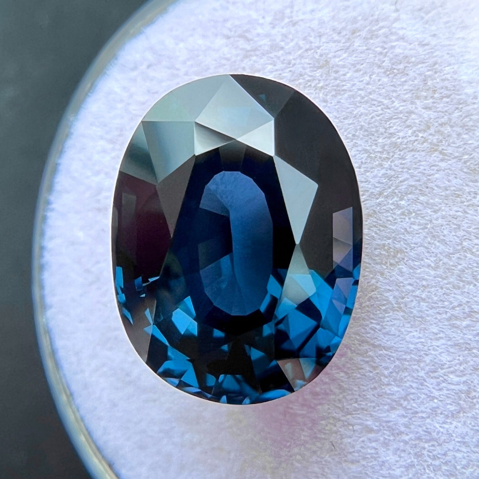 RARE 7.27ct DEEP Blue Spinel NATURAL Oval Cut 13.3x10mm Loose Gemstone IF — view 3