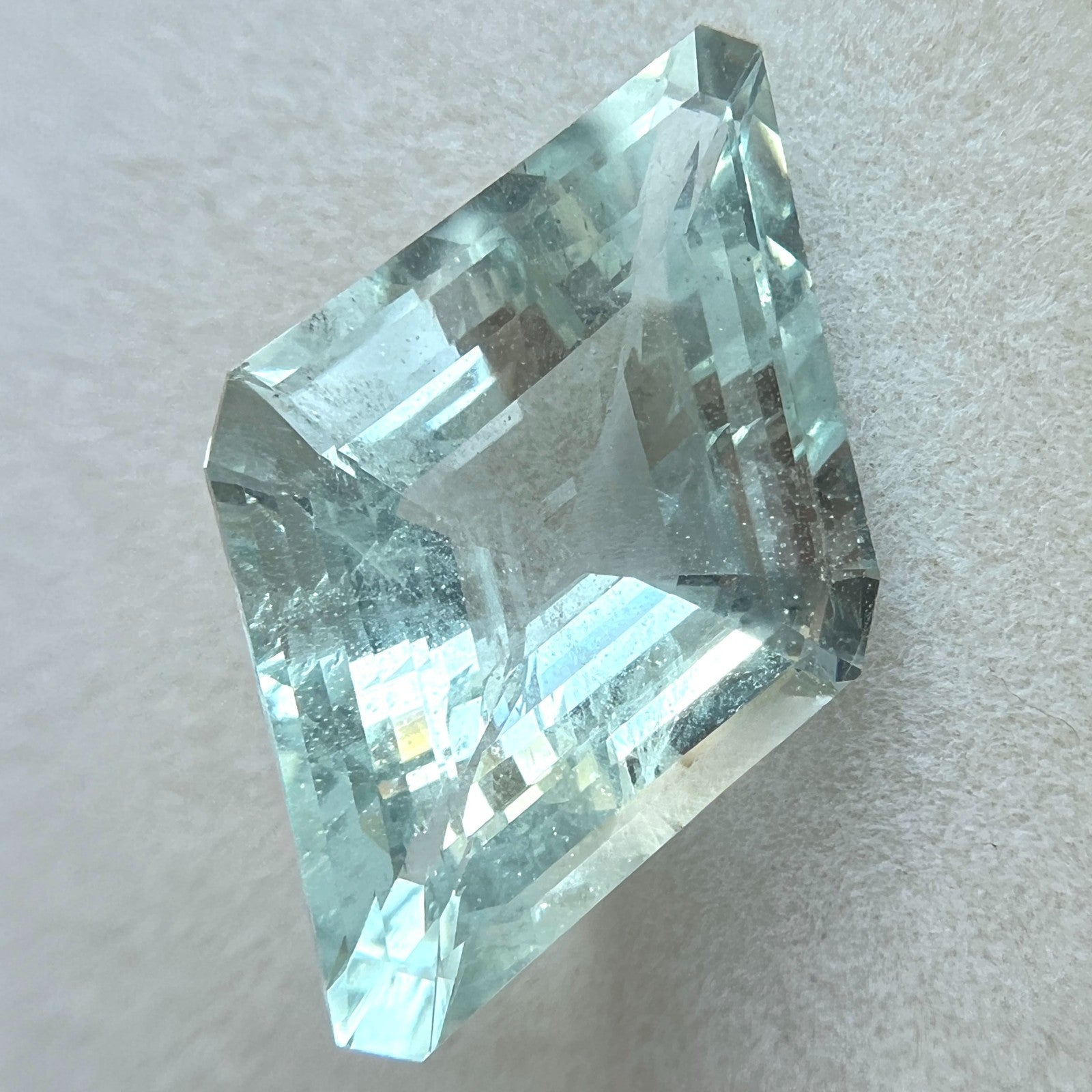 Large NATURAL 23.44ct Light Blue Aquamarine FANCY Cut Loose Gemstone 28.2x18.5mm — view 2