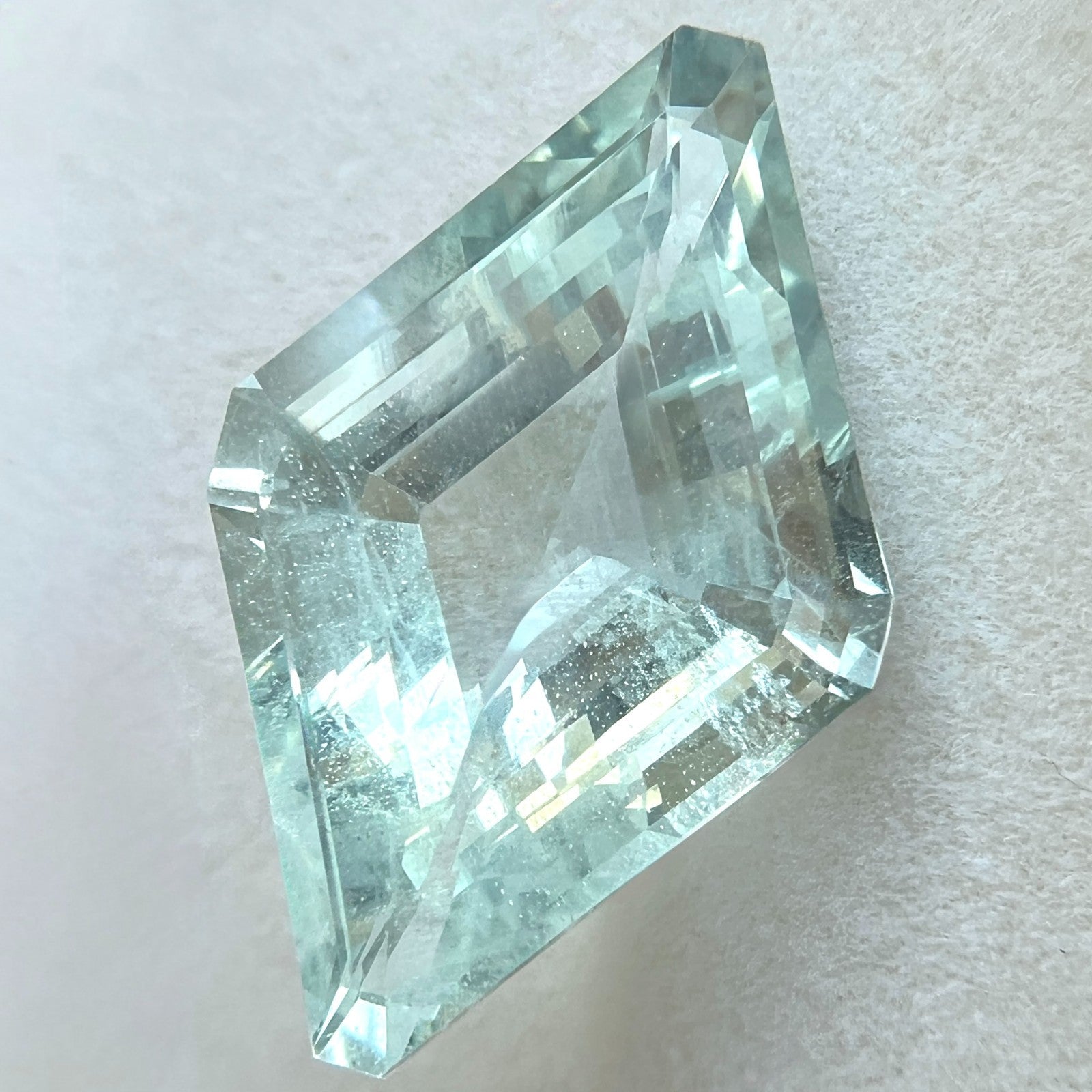 Large NATURAL 23.44ct Light Blue Aquamarine FANCY Cut Loose Gemstone 28.2x18.5mm — view 3