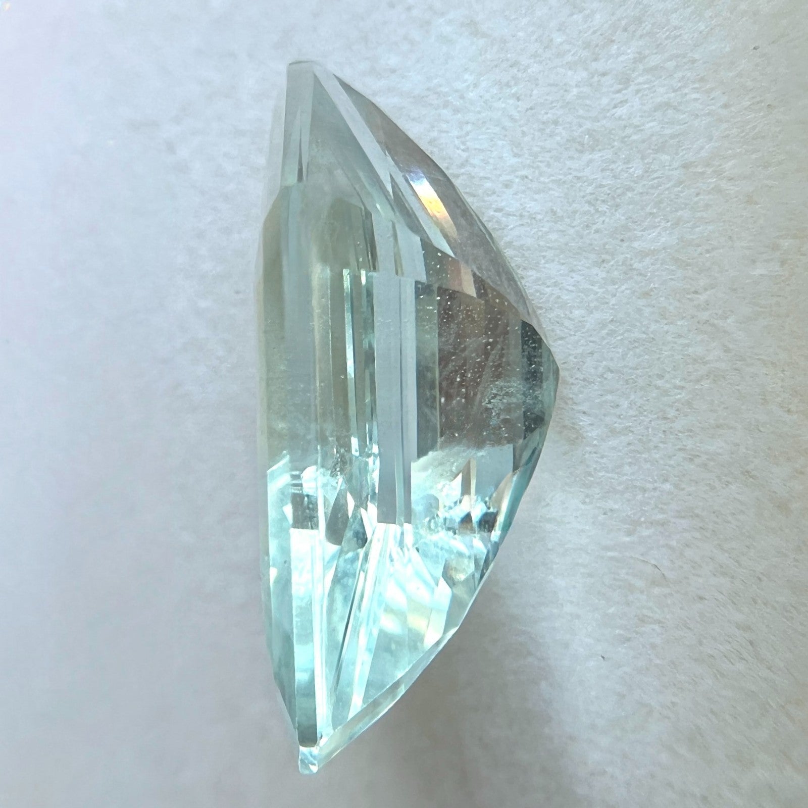 Large NATURAL 23.44ct Light Blue Aquamarine FANCY Cut Loose Gemstone 28.2x18.5mm — view 4