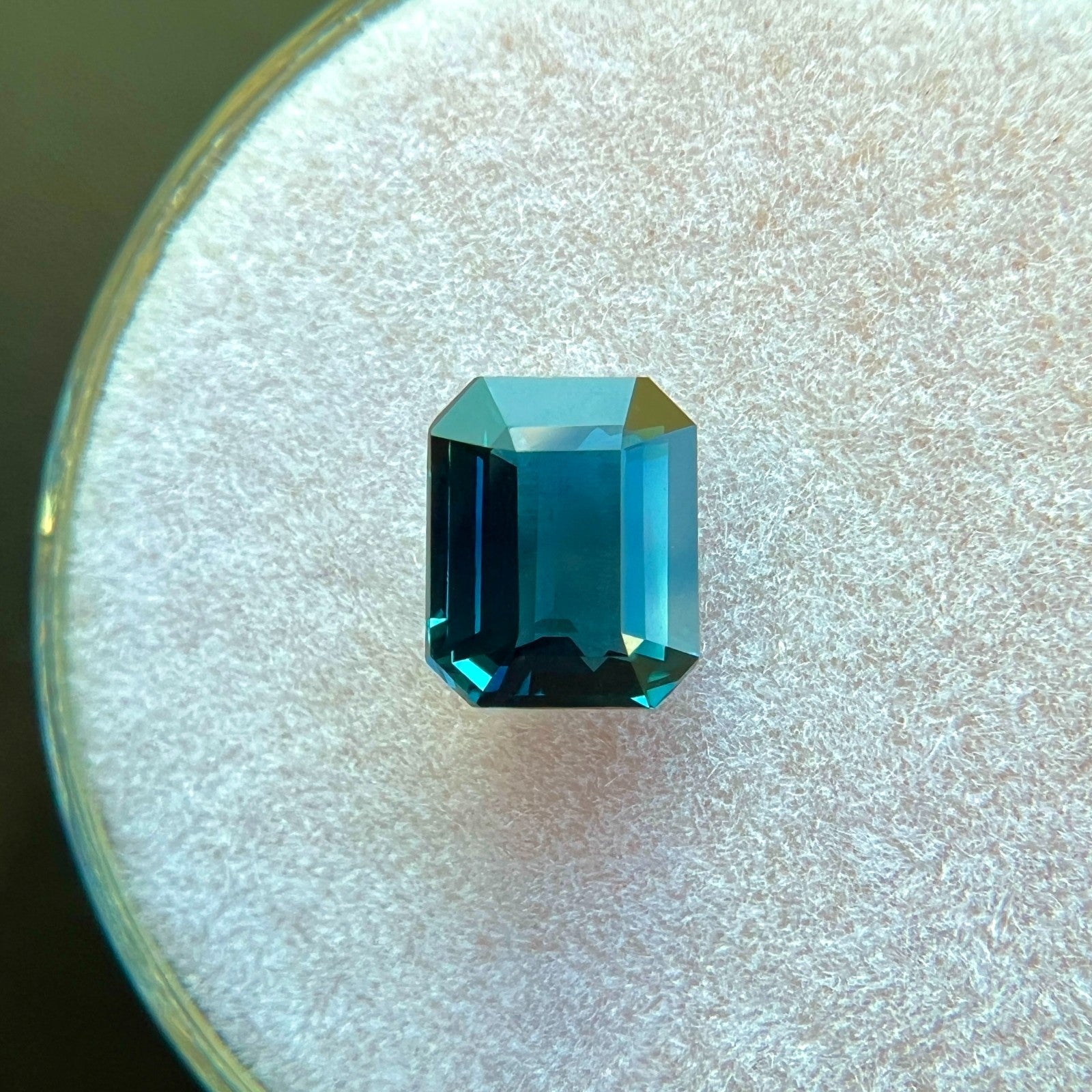 GIA CERTIFIED 1.20ct NATURAL Octagon Cut Deep Blue UNHEATED Sapphire Gemstone — view 4