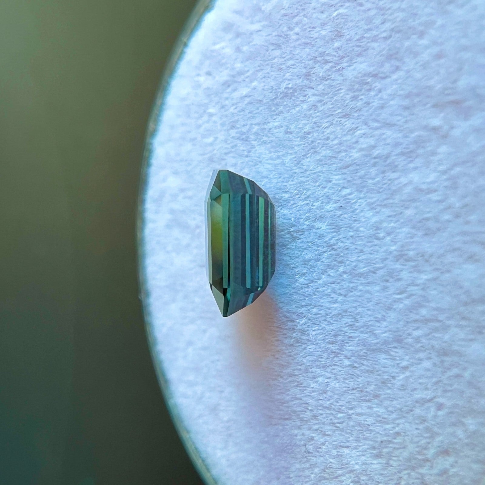 GIA CERTIFIED 1.20ct NATURAL Octagon Cut Deep Blue UNHEATED Sapphire Gemstone — view 5