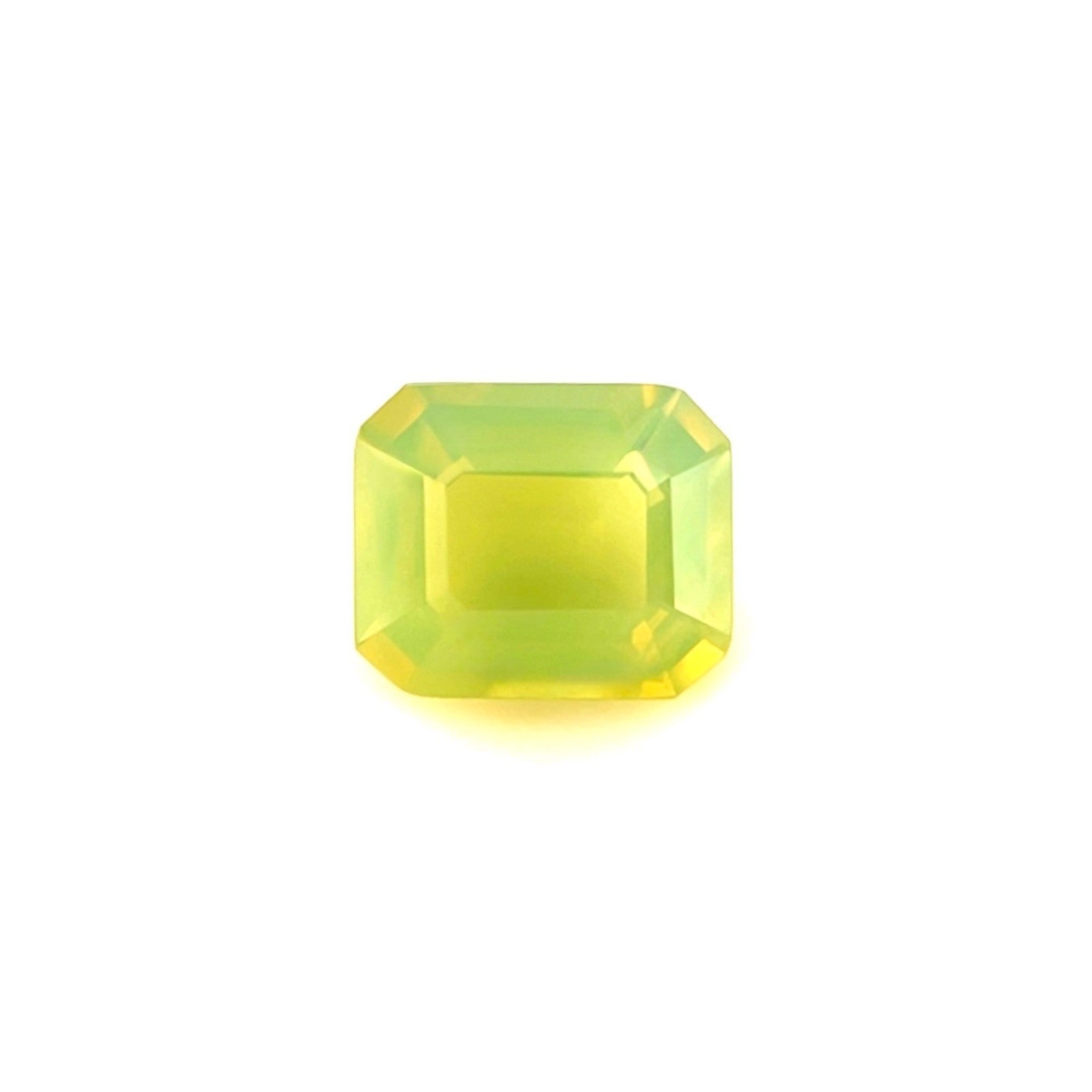 UNIQUE GIA CERTIFIED 1.16ct Sapphire Hazy Silky Green Yellow Octagon Cut NO HEAT — view 1