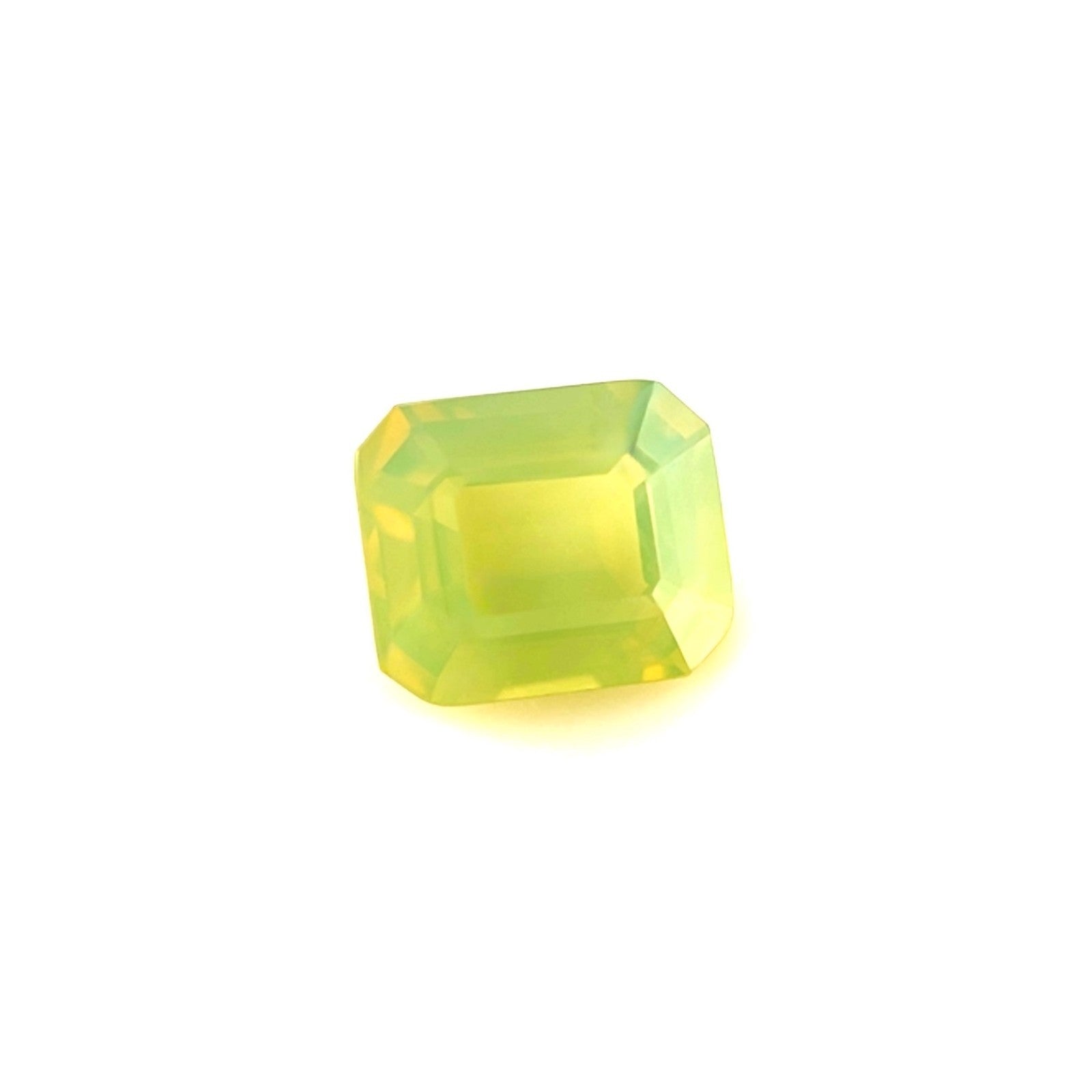 UNIQUE GIA CERTIFIED 1.16ct Sapphire Hazy Silky Green Yellow Octagon Cut NO HEAT — view 2