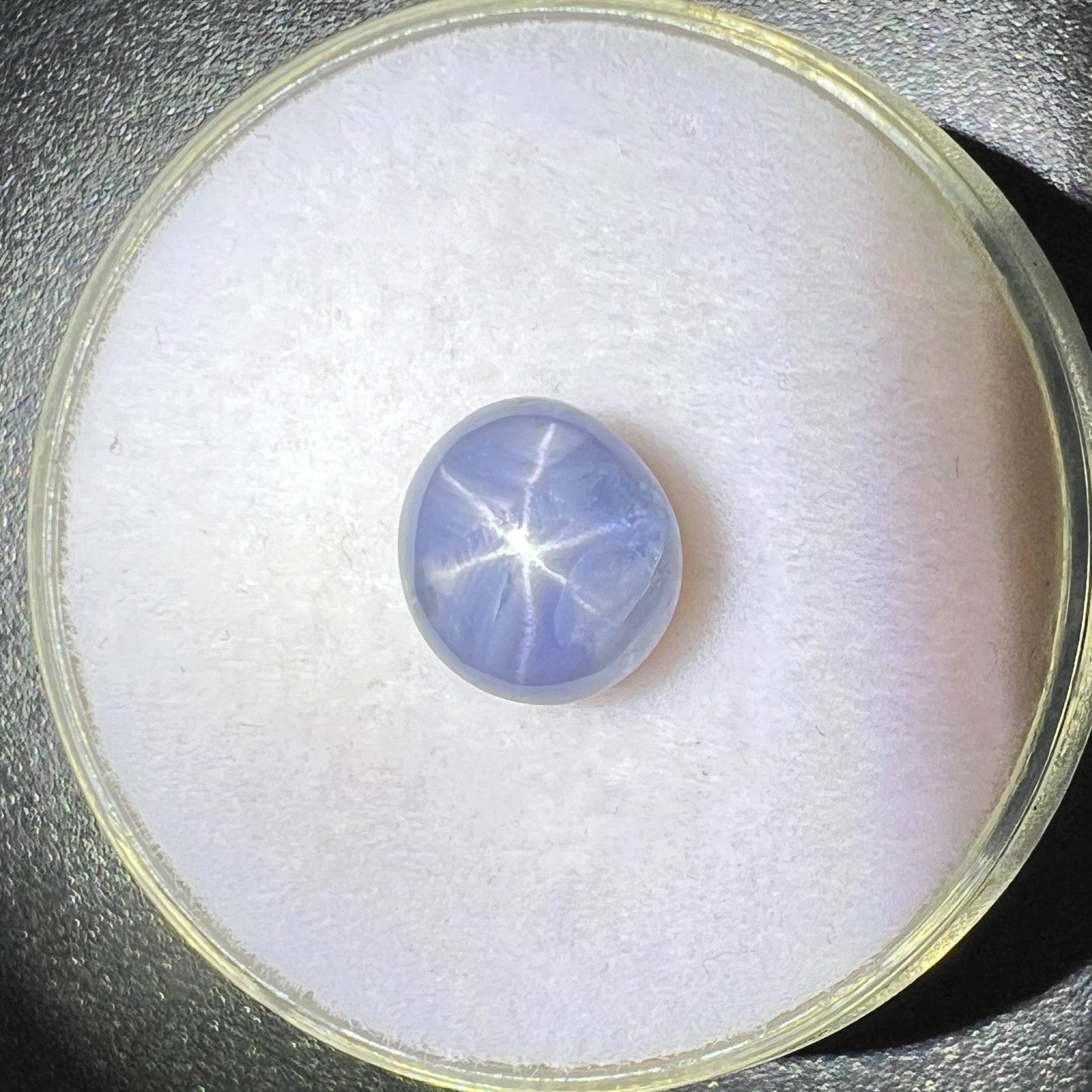 IGI CERTIFIED 2.32ct STAR Sapphire UNTREATED Ceylon Violet Blue Oval Cab Gem — view 4