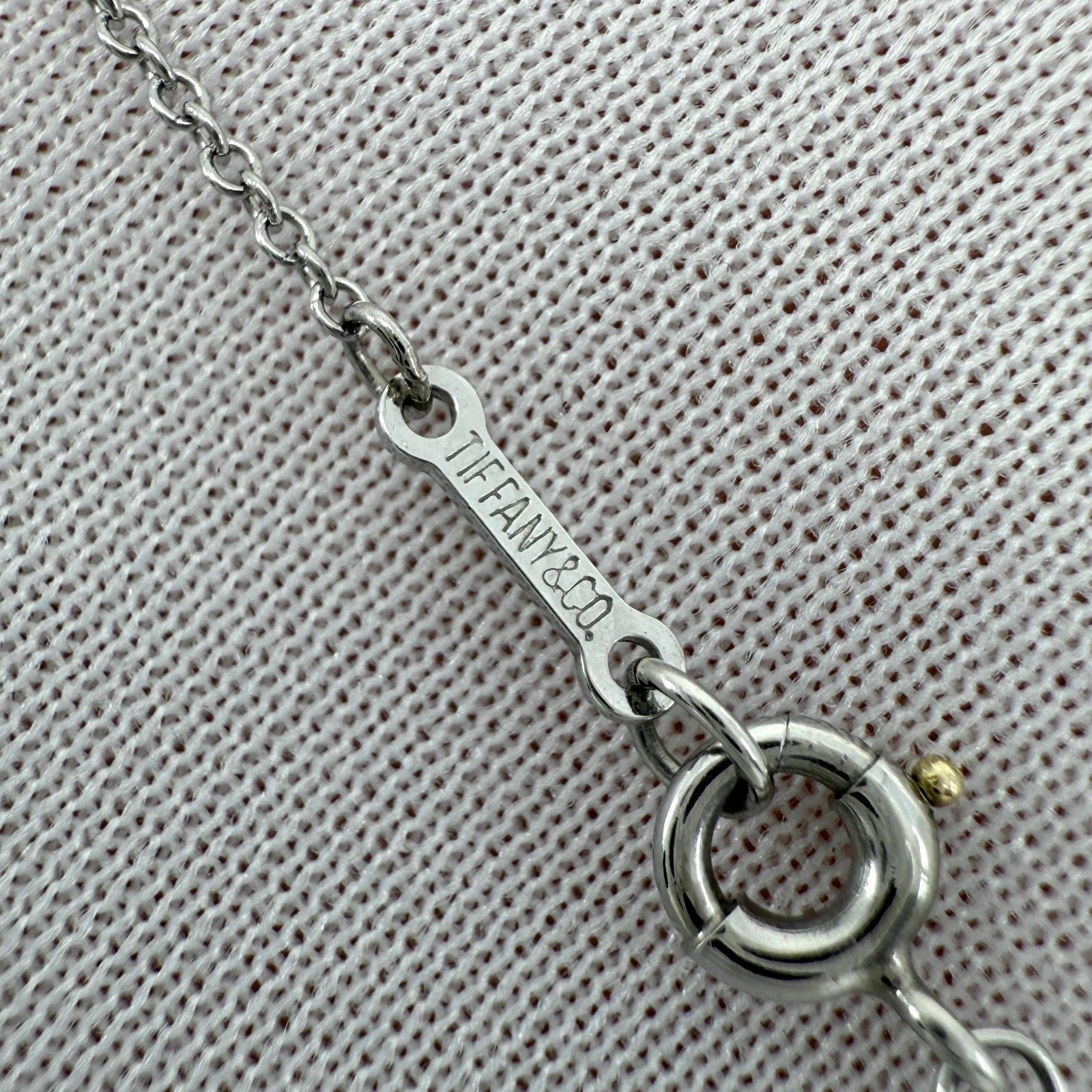 Tiffany & Co. Elsa Peretti Teardrop Diamond 950 Platinum Pendant Necklace Small — view 5