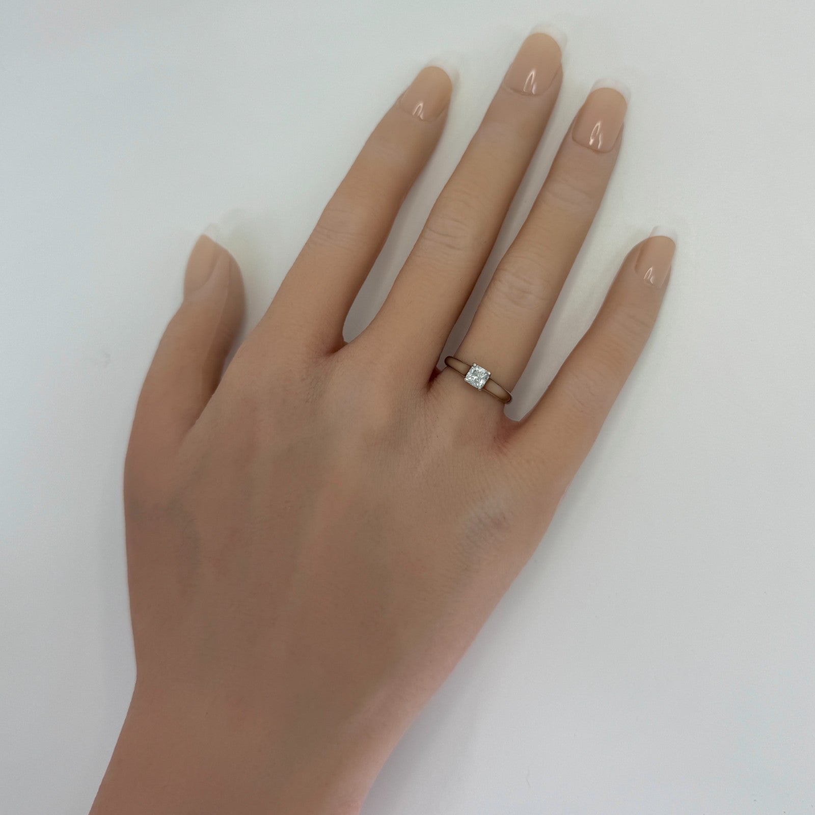 Tiffany & Co. Lucida 0.38ct Square Cut Diamond VVS F Platinum Solitaire Ring — view 4